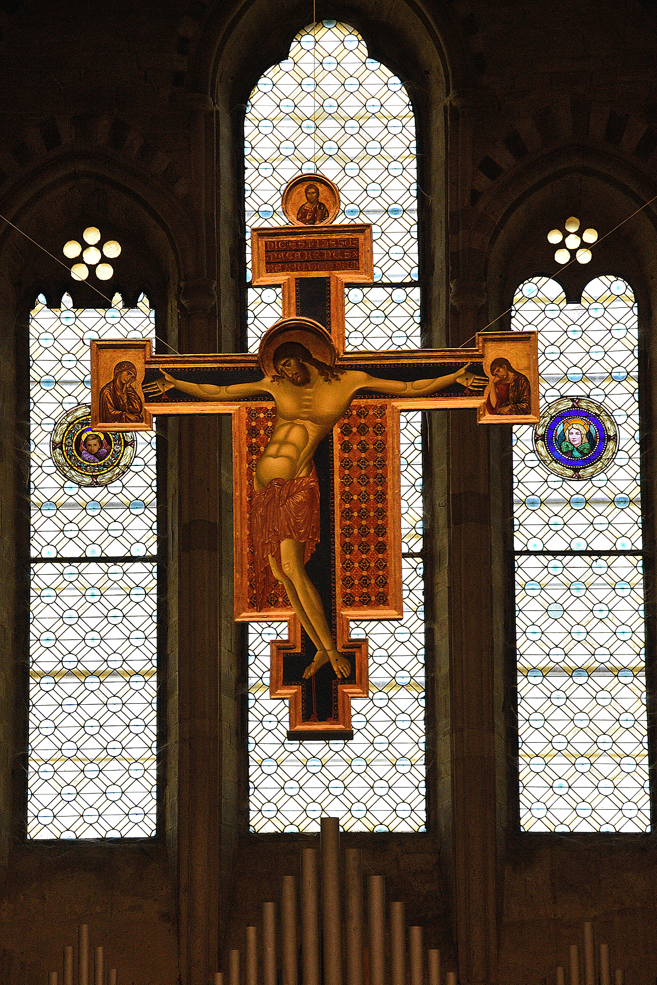 Crucifix on panel by Cimabue