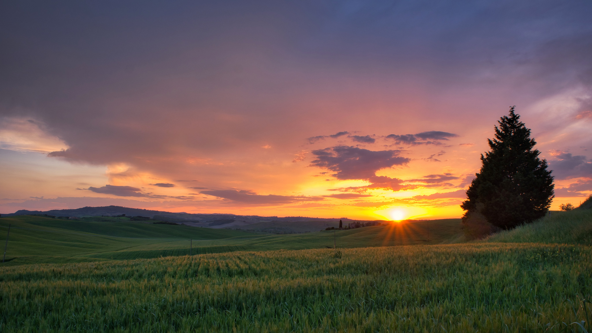 Tramonto in Val d'Orcia (SI)