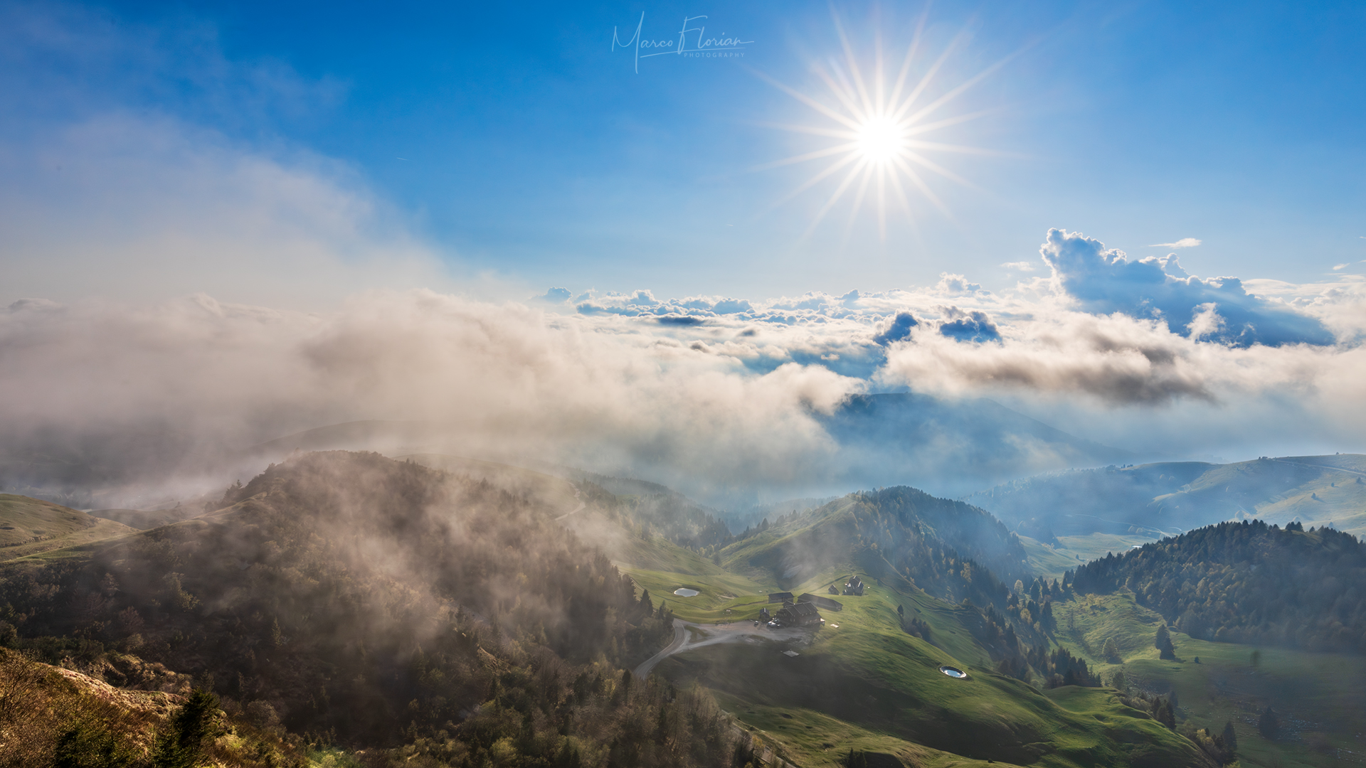 Cima Grappa in the clouds