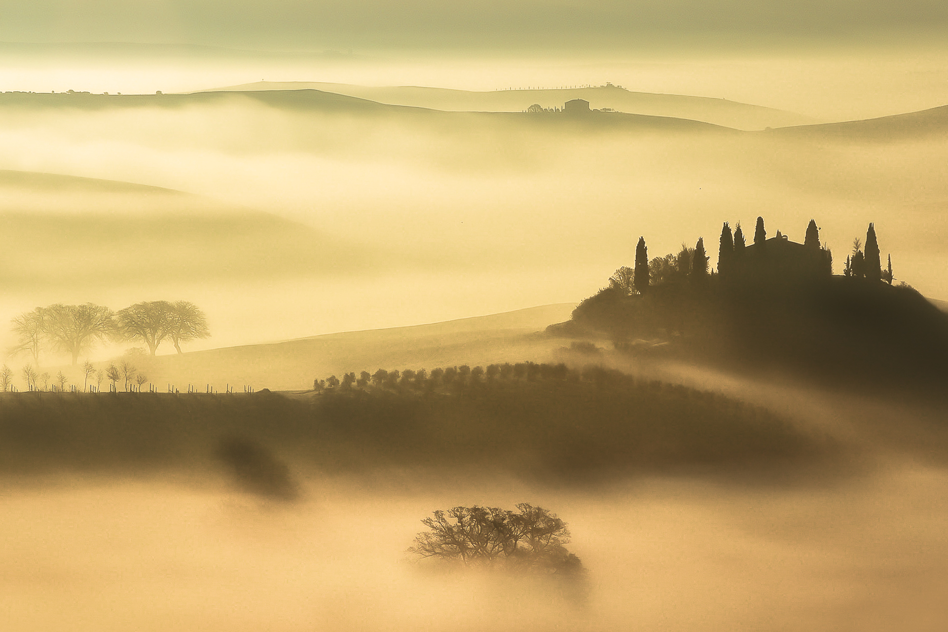 Alba val d'Orcia