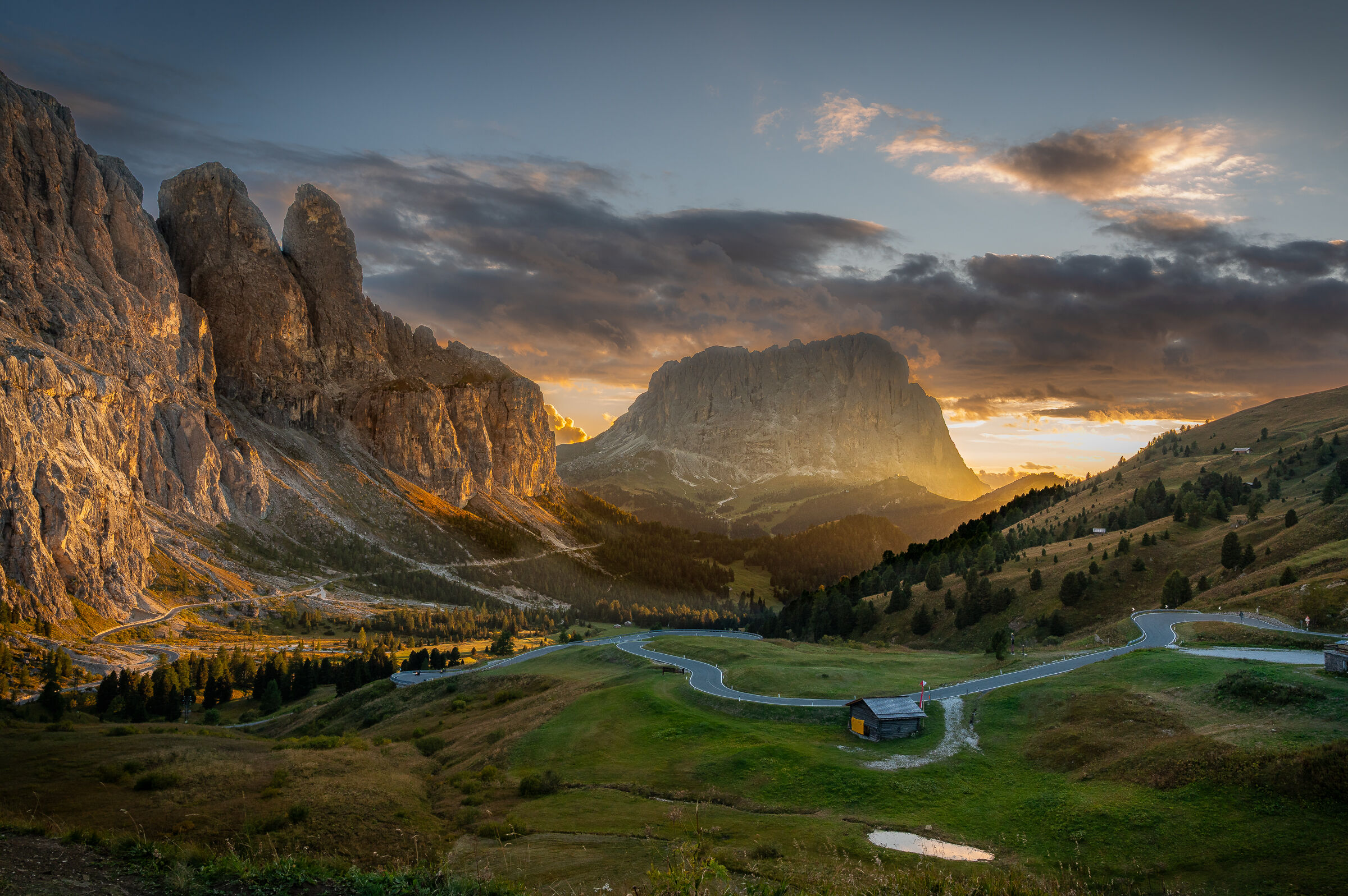 Sunset at the Gardena Pass