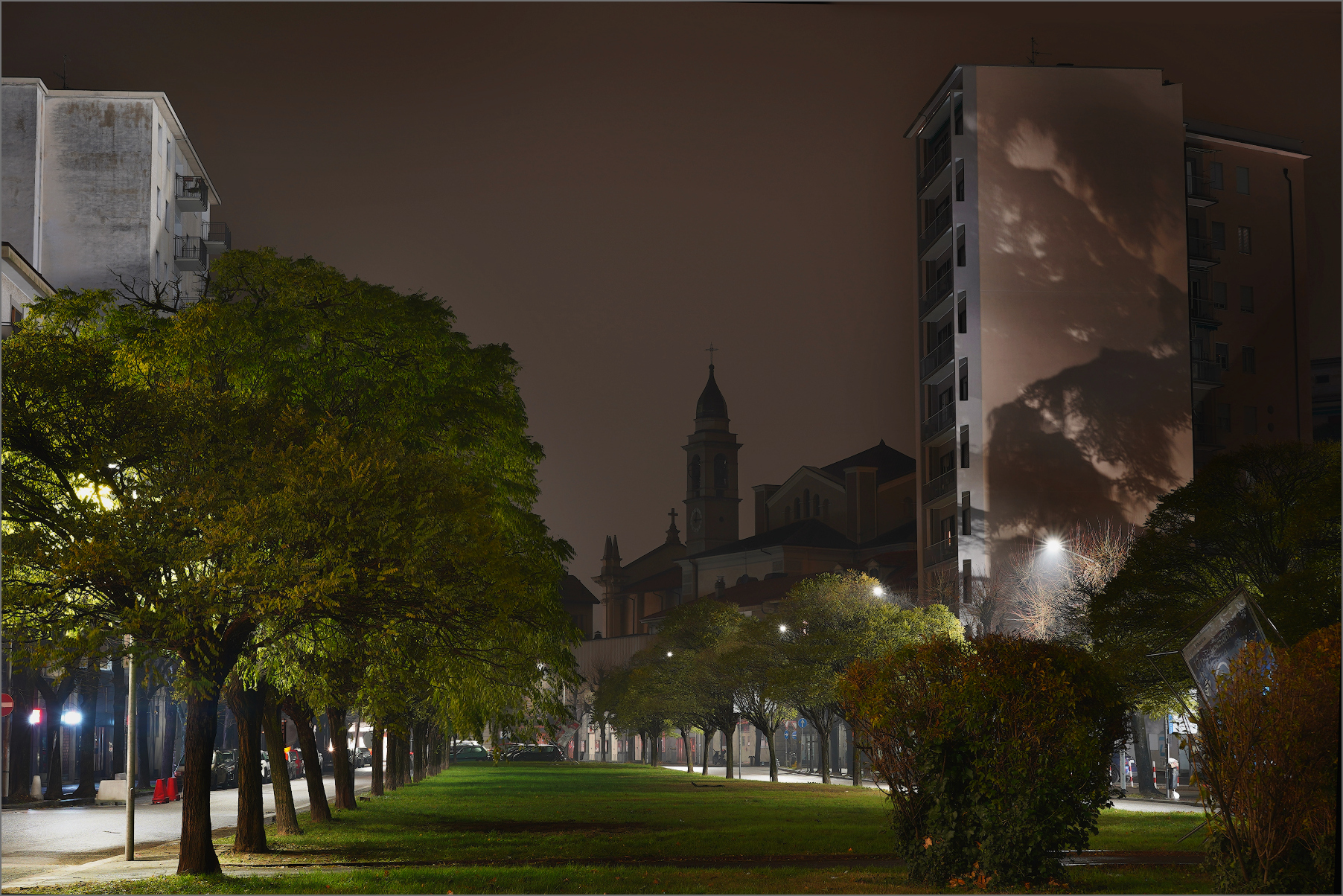 Viale Giulio Cesare and Church of San Bartolomeo in Como