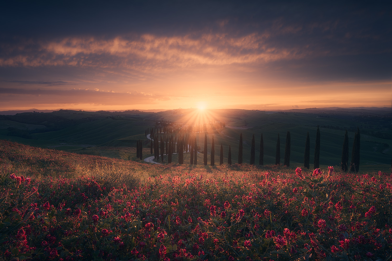 Tramonto al Baccoleno Crete Senesi