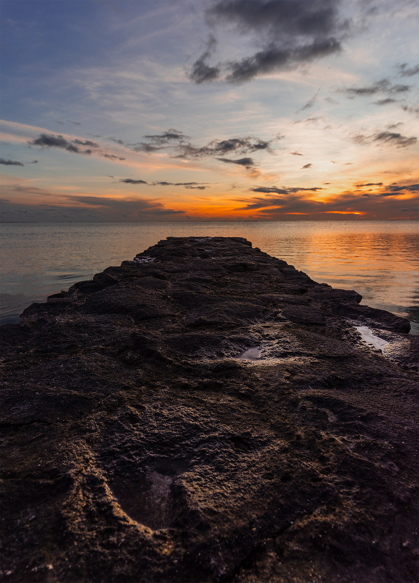 Sunset west coast Mauritius