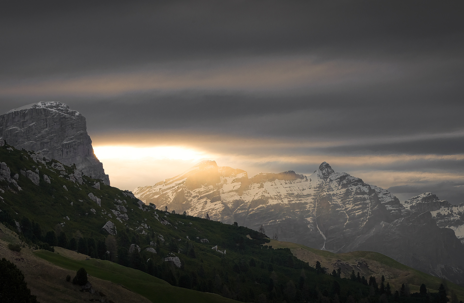 Sunrise at the Gardena Pass