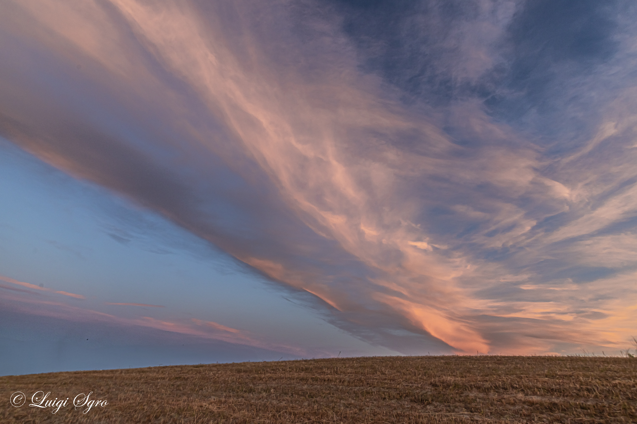 Pink flame in the sky