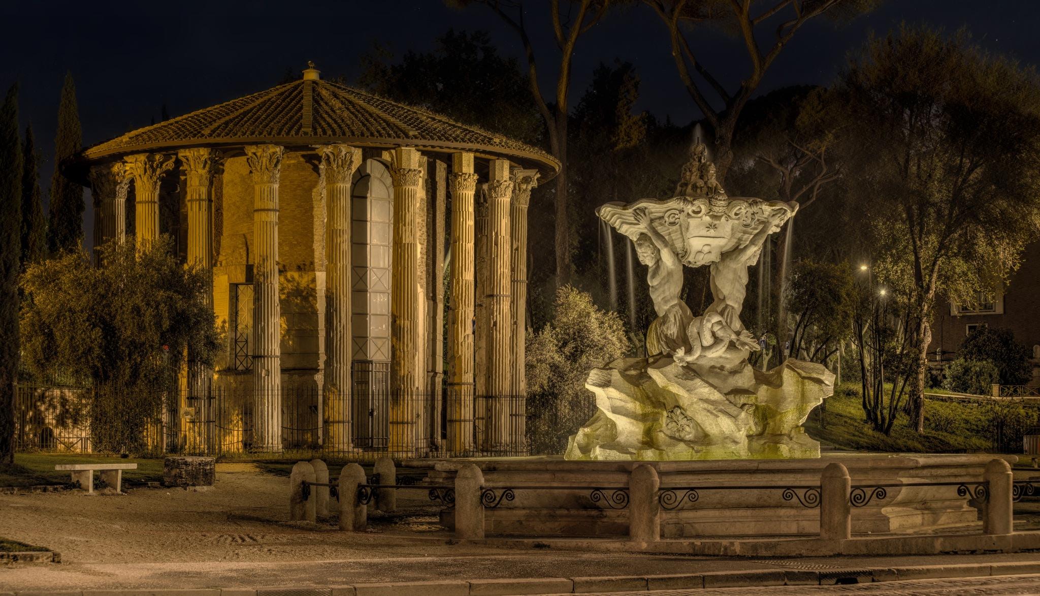Temple of Vesta and Fountain of the Tritons