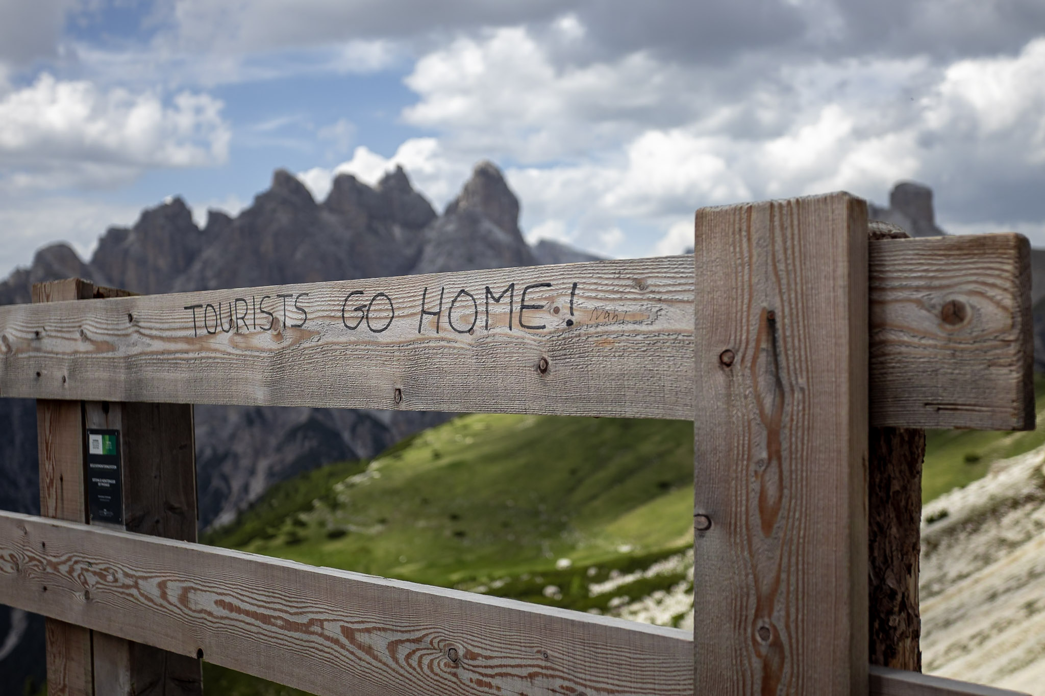 Tourists go home!