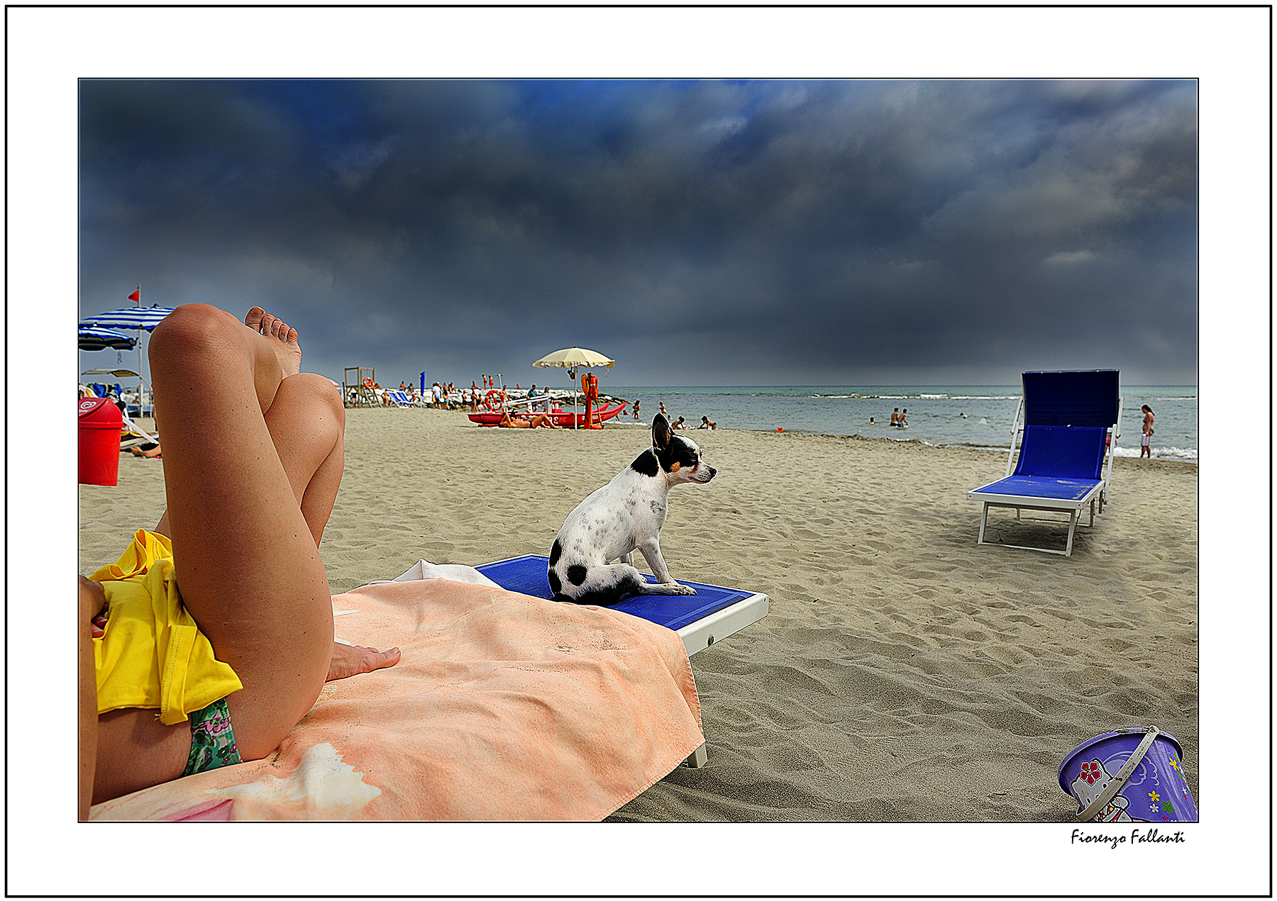 The guard at the beach .. ..