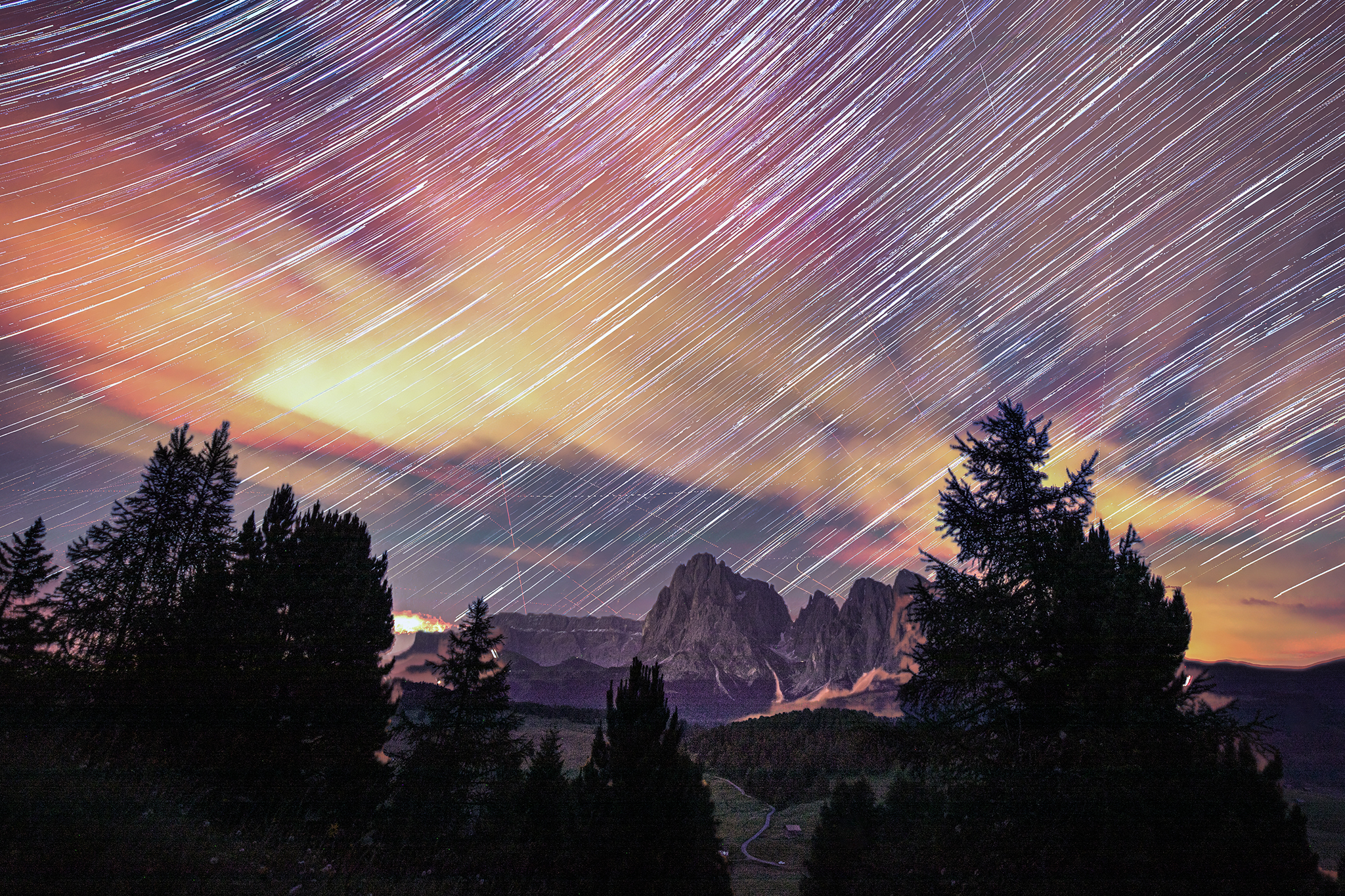 Sassolungo sotto le stelle