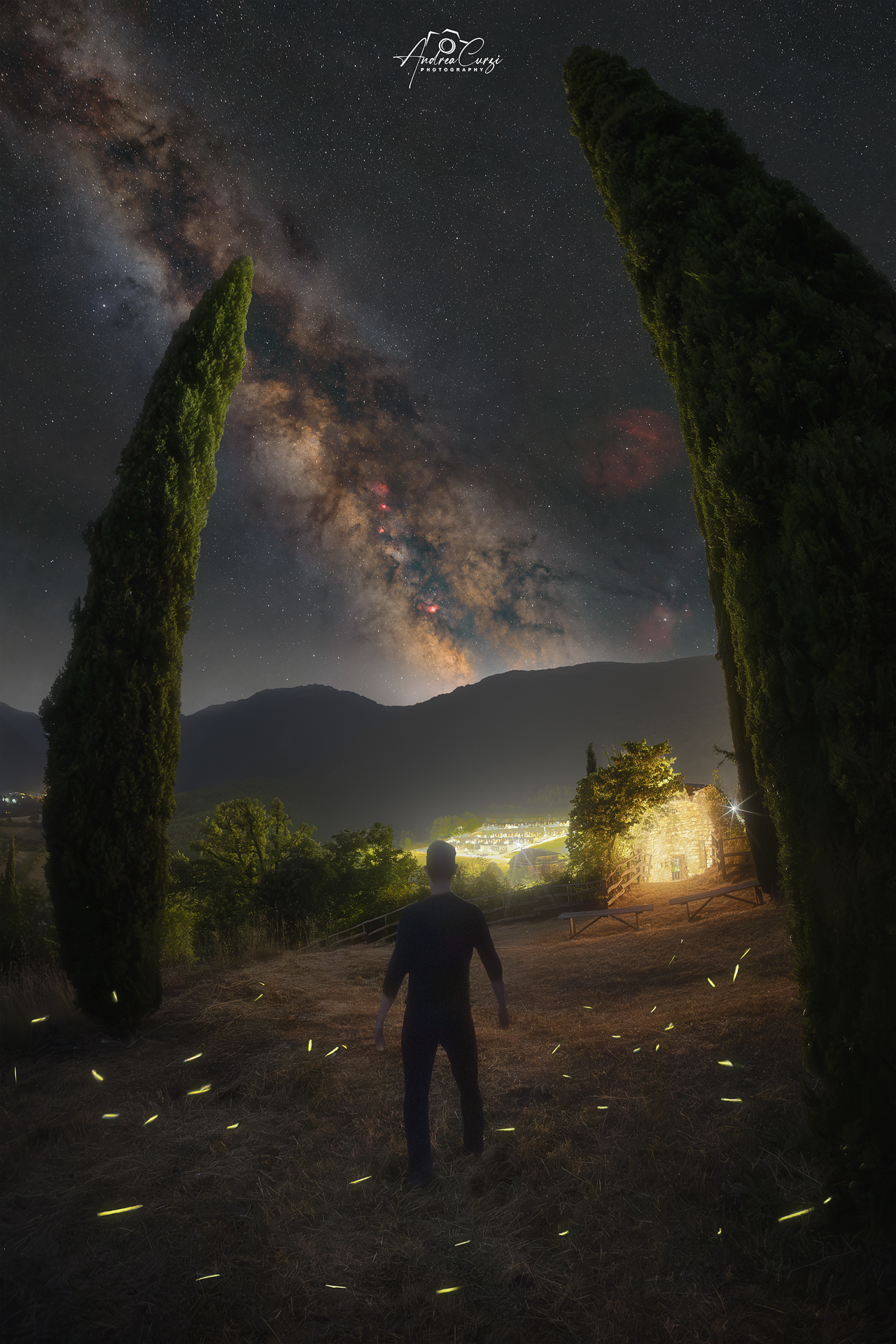 Una notte stellata con le lucciole