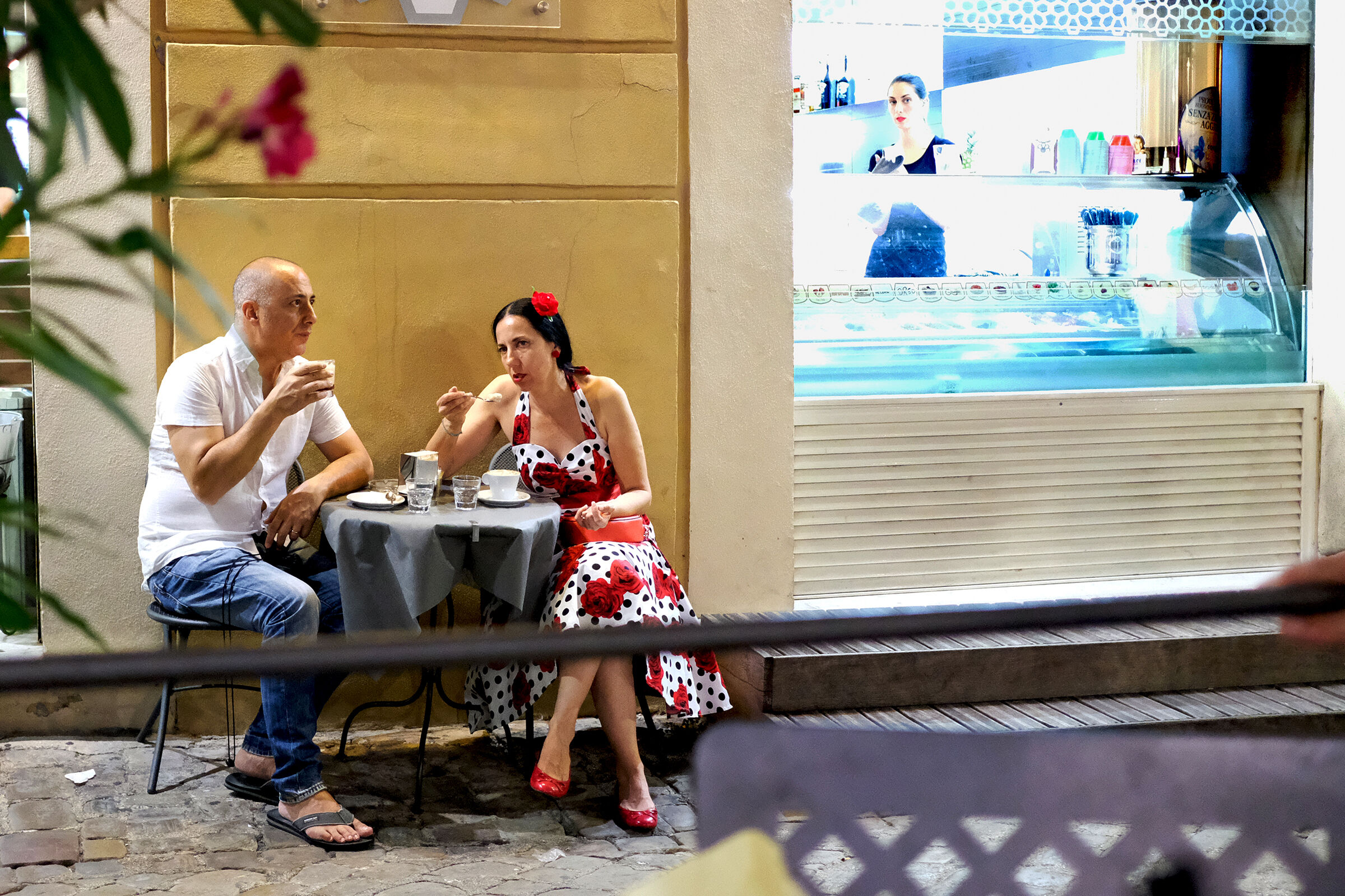 At the Summer Jamboree café