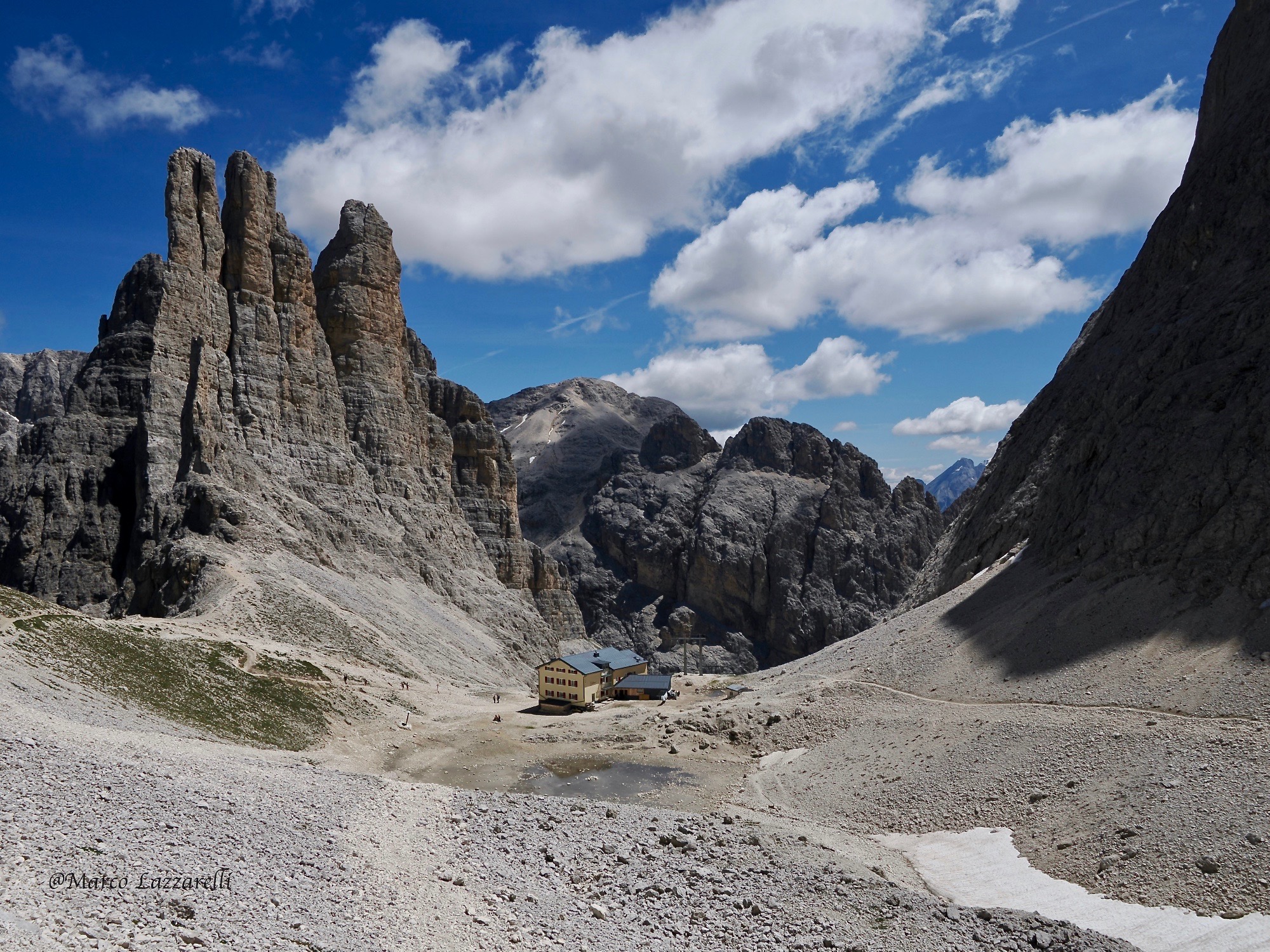 Torri del Vaiolet, in una giornata torrida