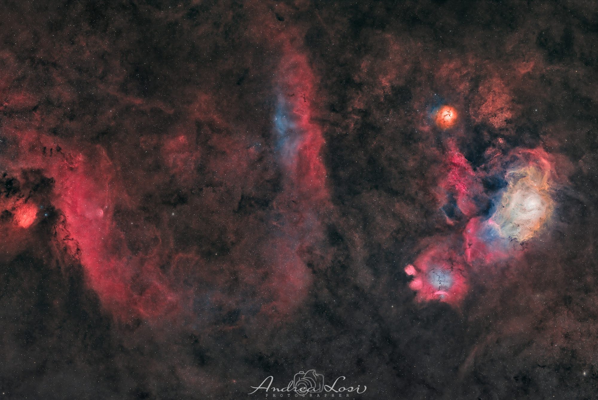 The Lagoon And Trifid Nebulae