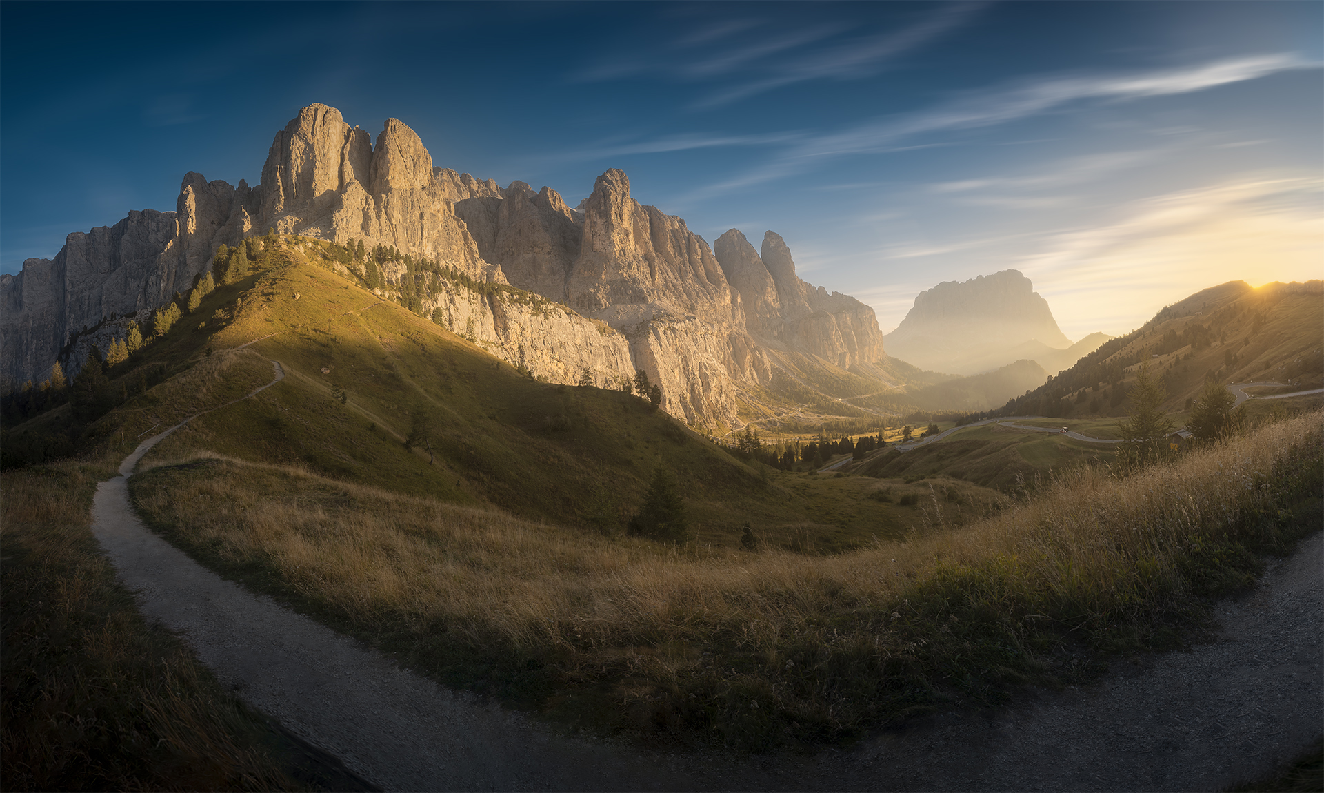 Golden Light In The Mountain