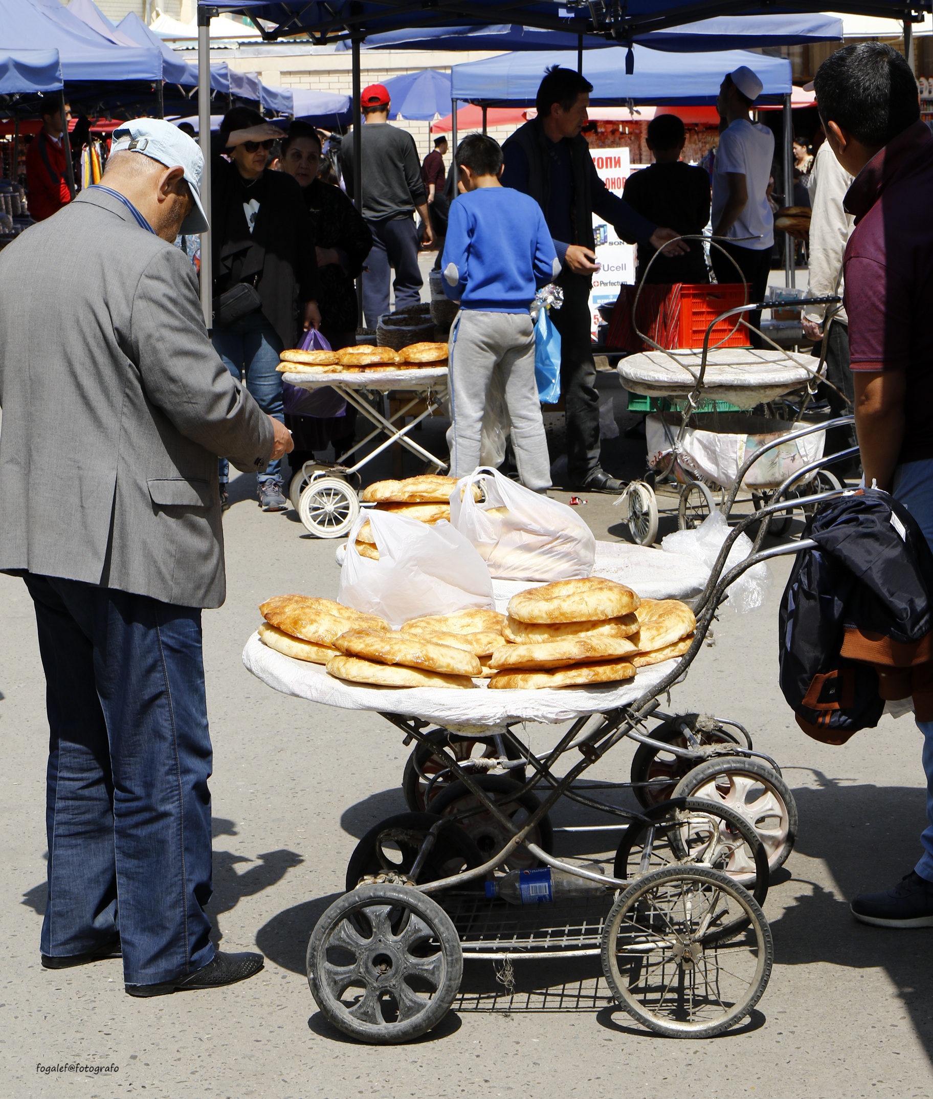 Baker at the market