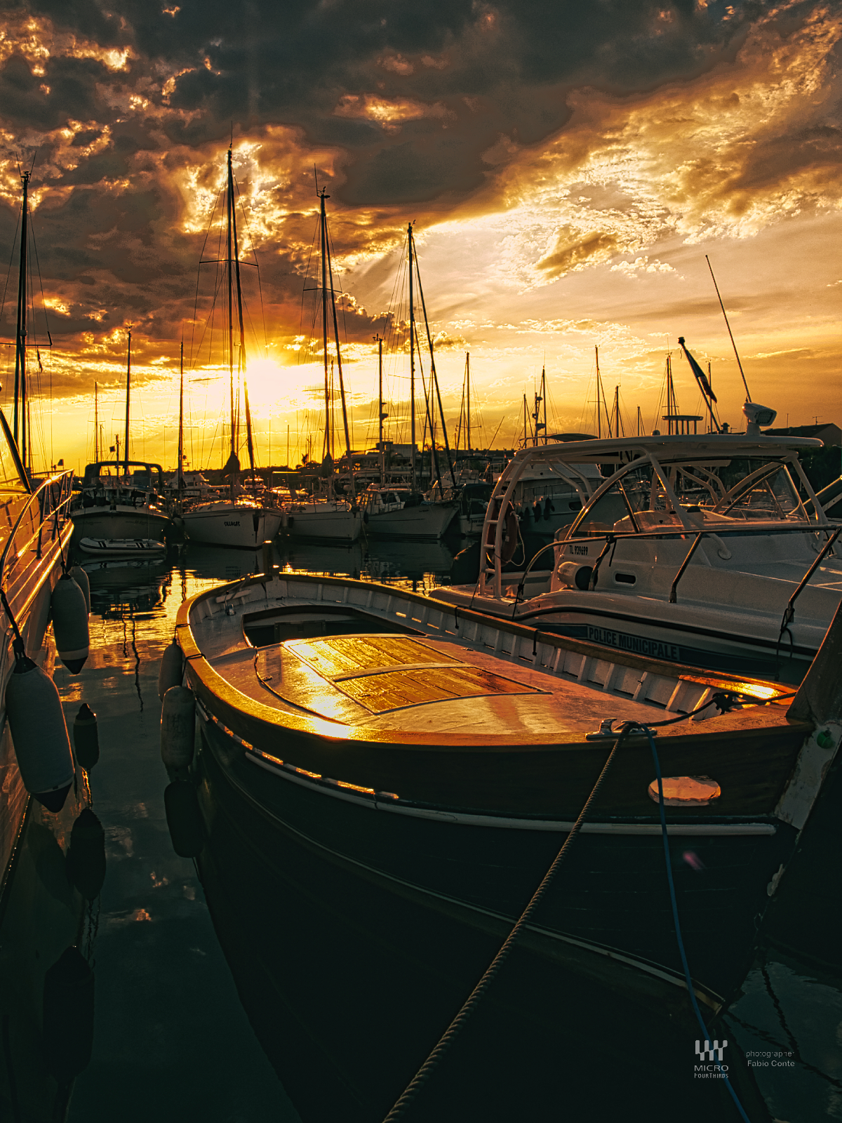 Saint-Raphaël, Côte d'Azur. Golden hour