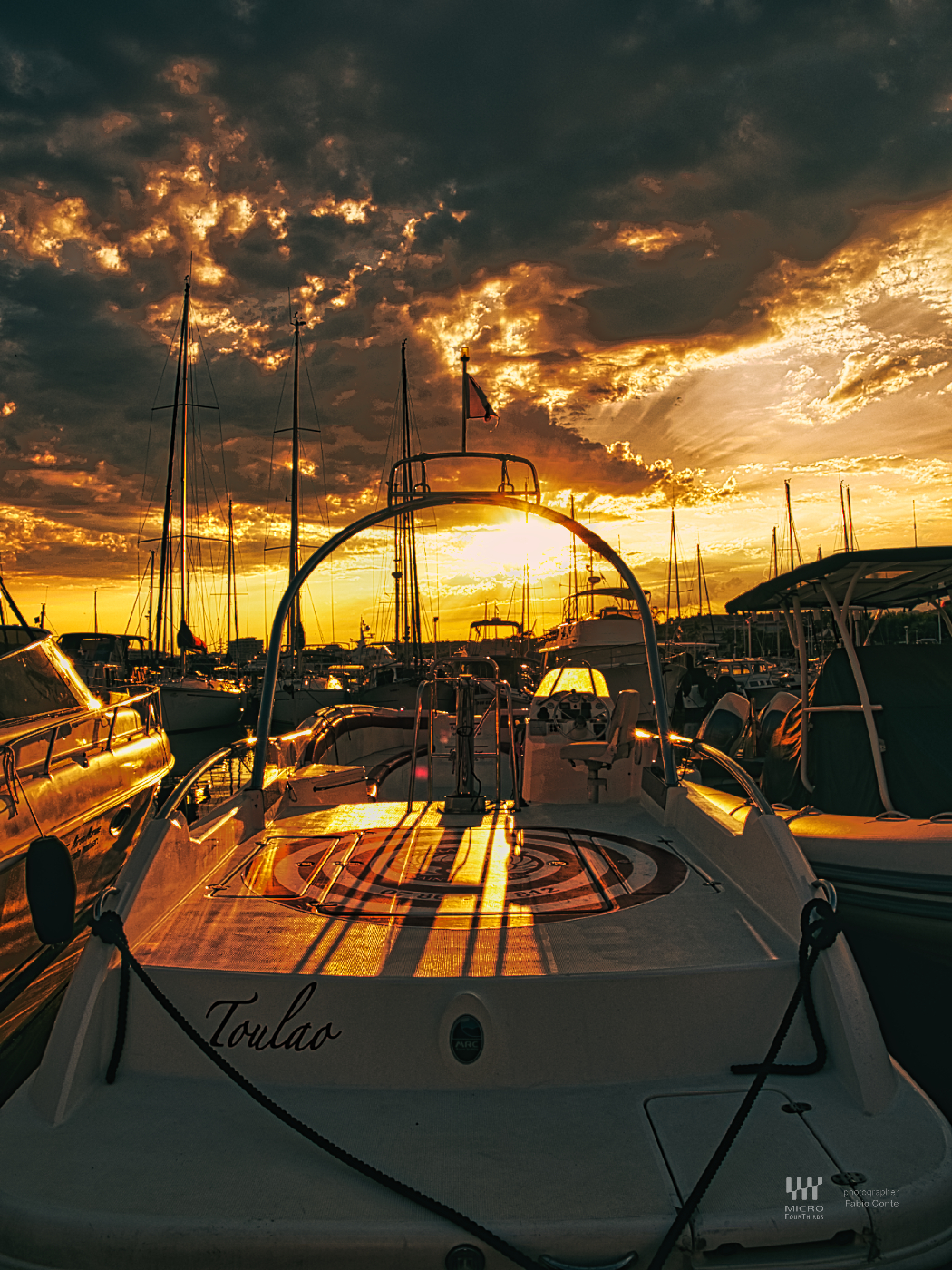 Saint-Raphaël, Côte d'Azur. Golden hour