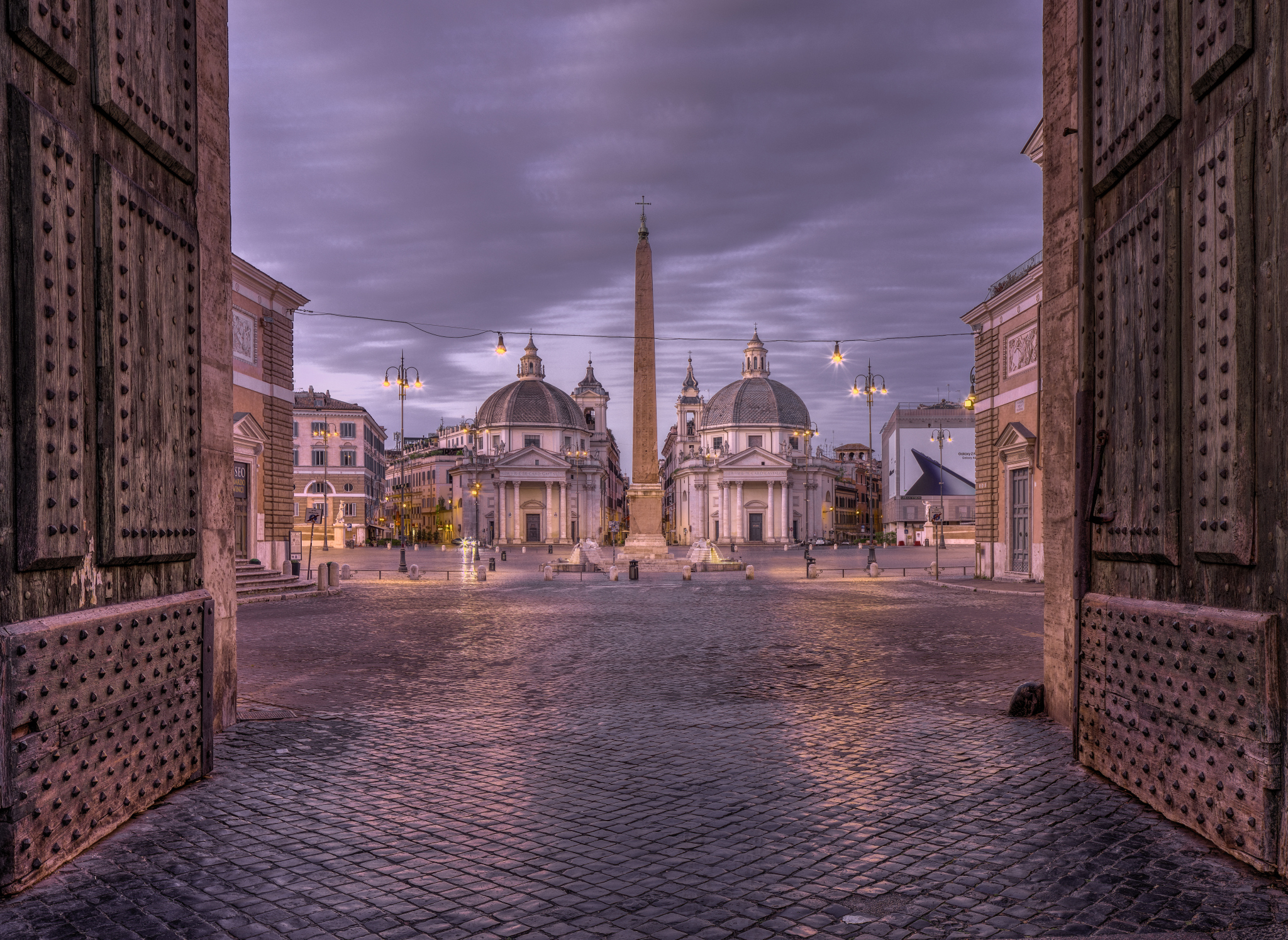 Porta Flaminia and Piazza del Popolo (Rome)