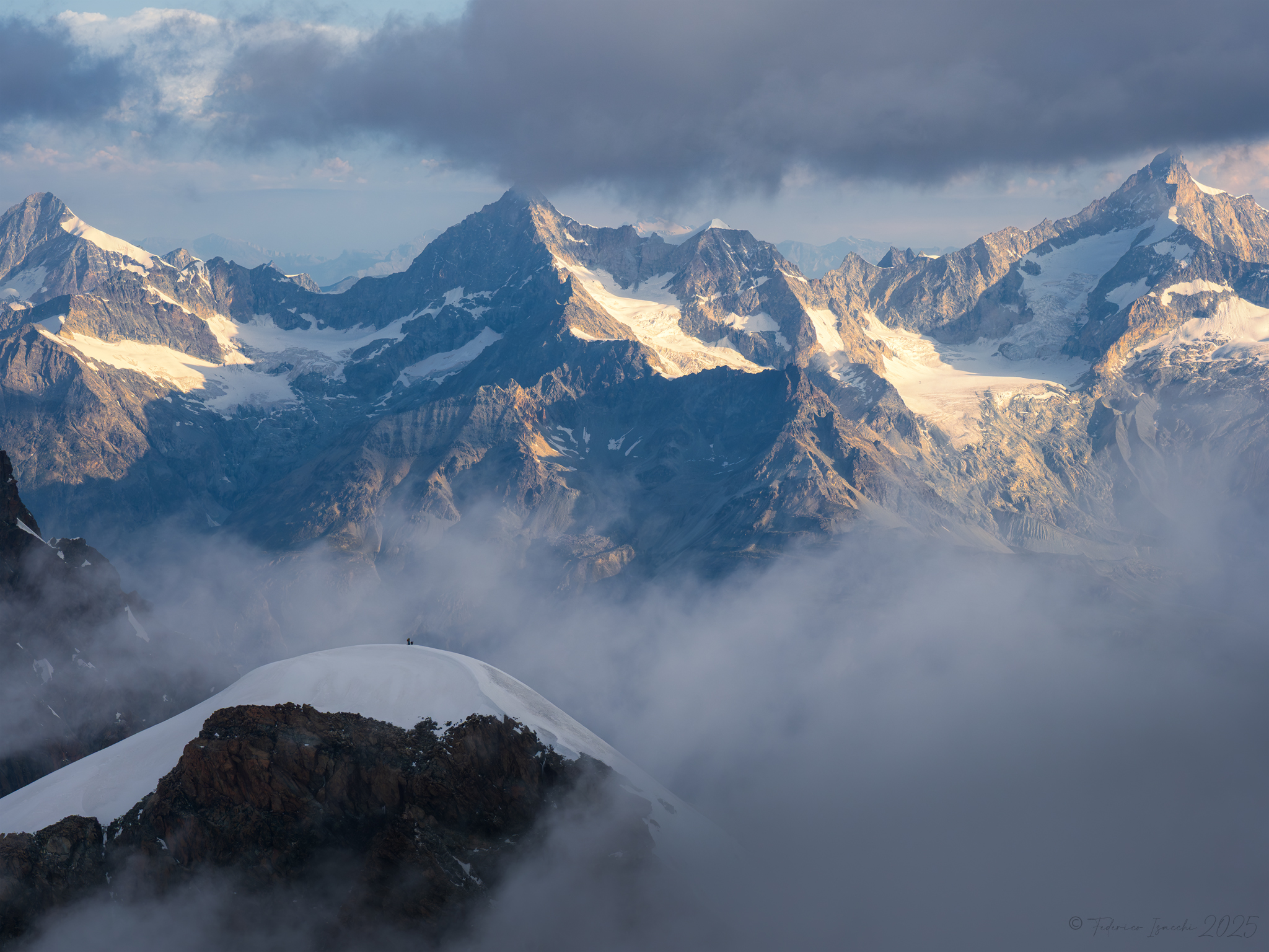 Man and the mountain