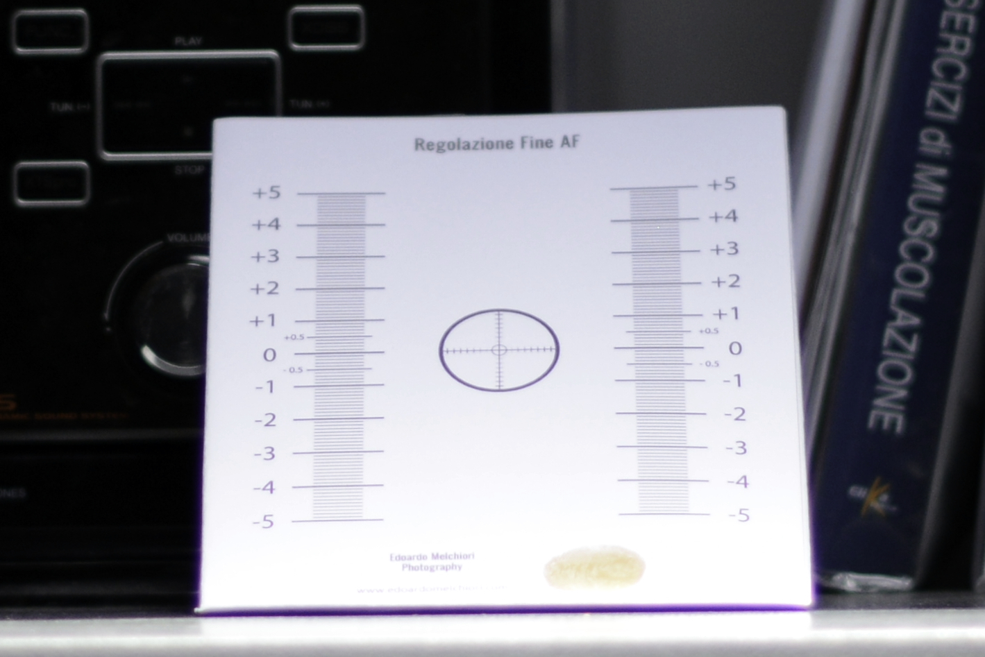 View finder, distance approx. 1.20 m, f 1.4, 3/4 turn