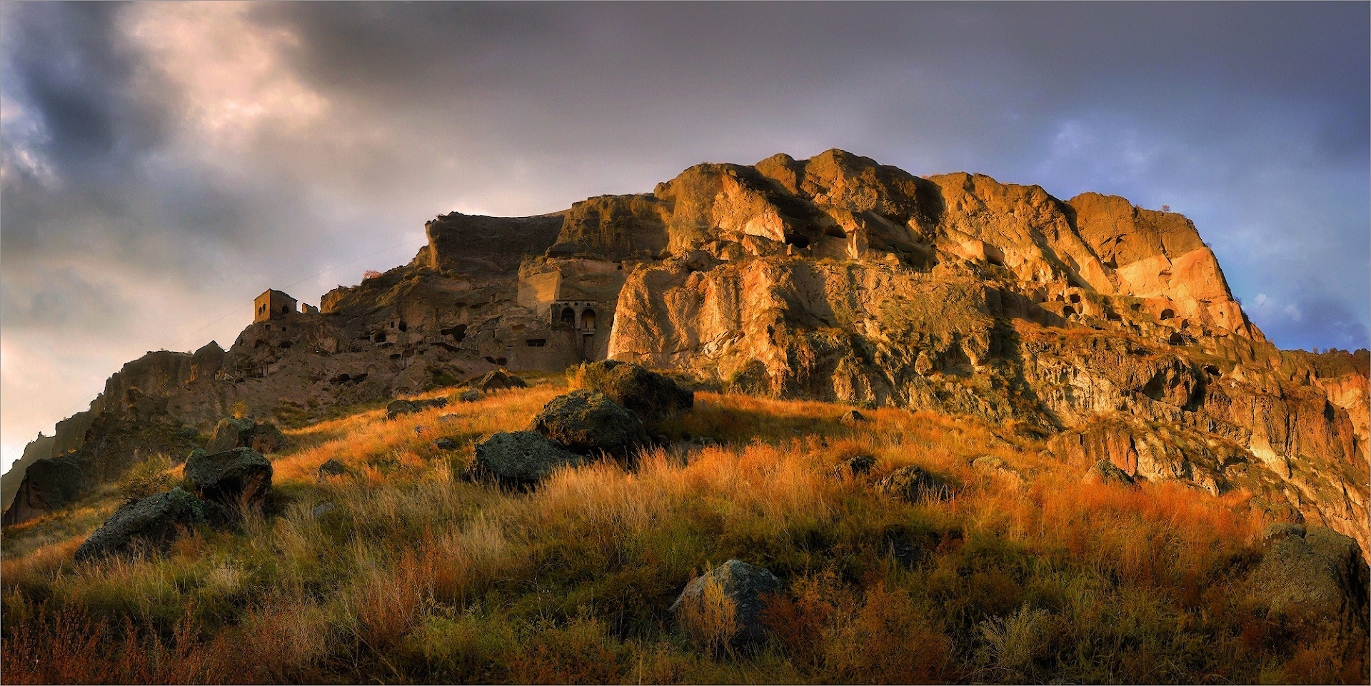 view of Vardzia, Georgia