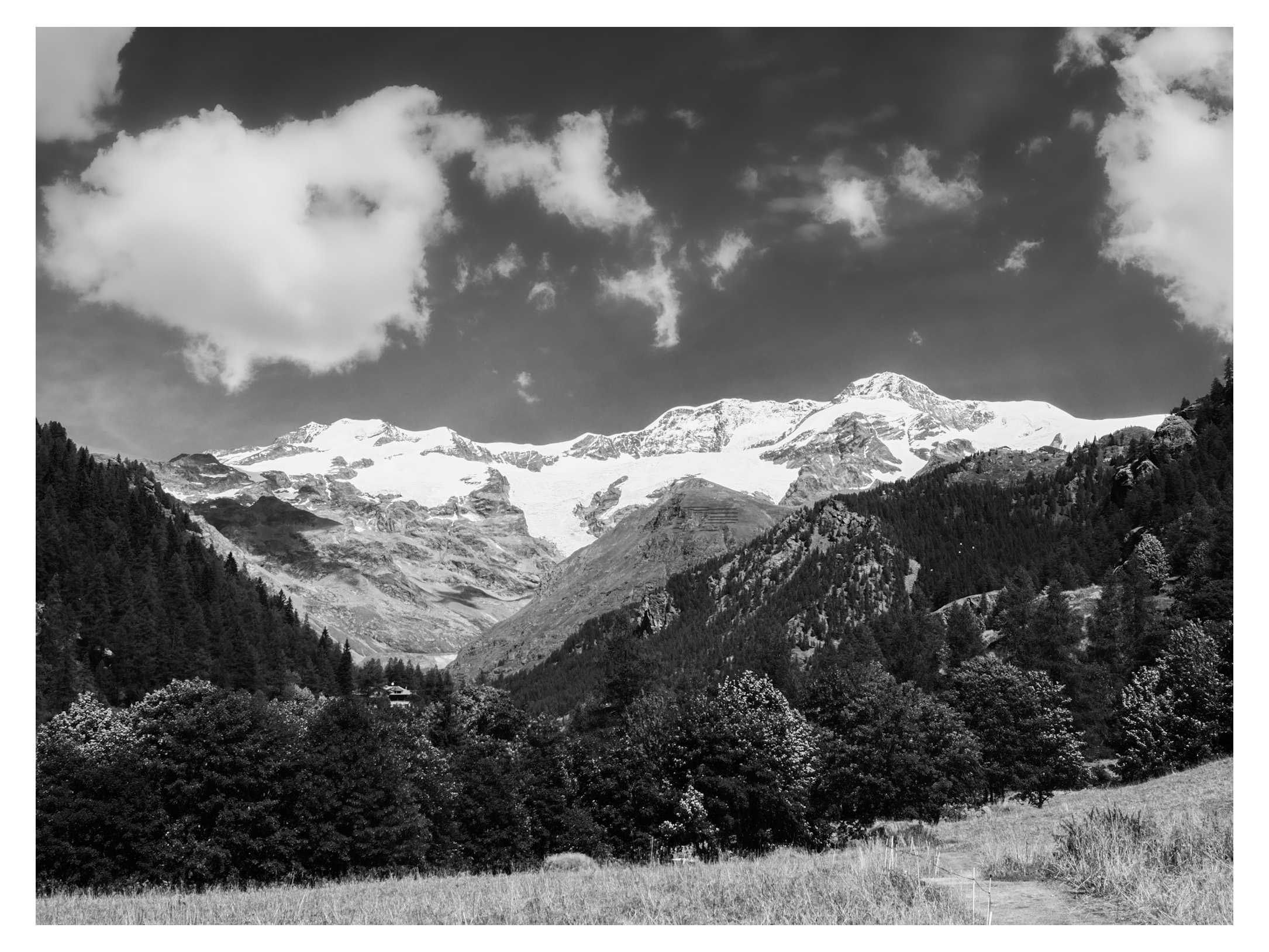 Monte Rosa in B&W