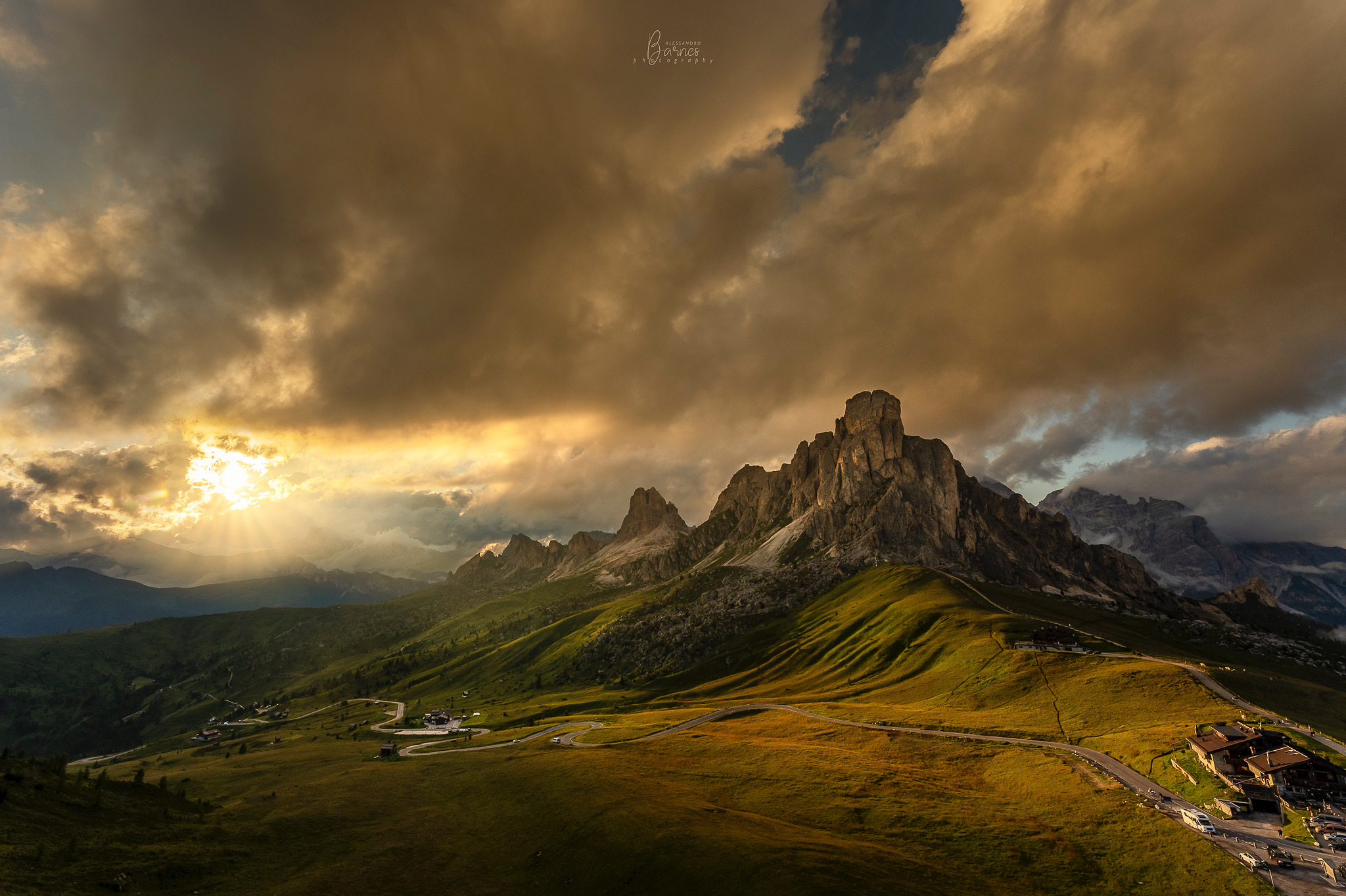 Sunset over Ra Gusela -Dolomites-