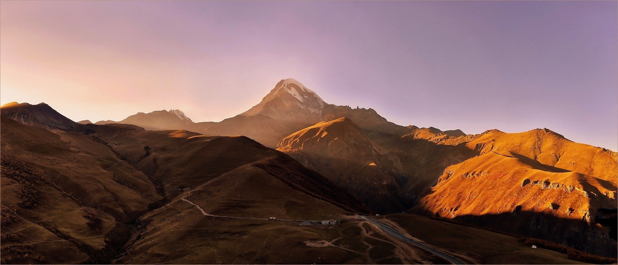 Mount Kazbek and Georgian Military Road