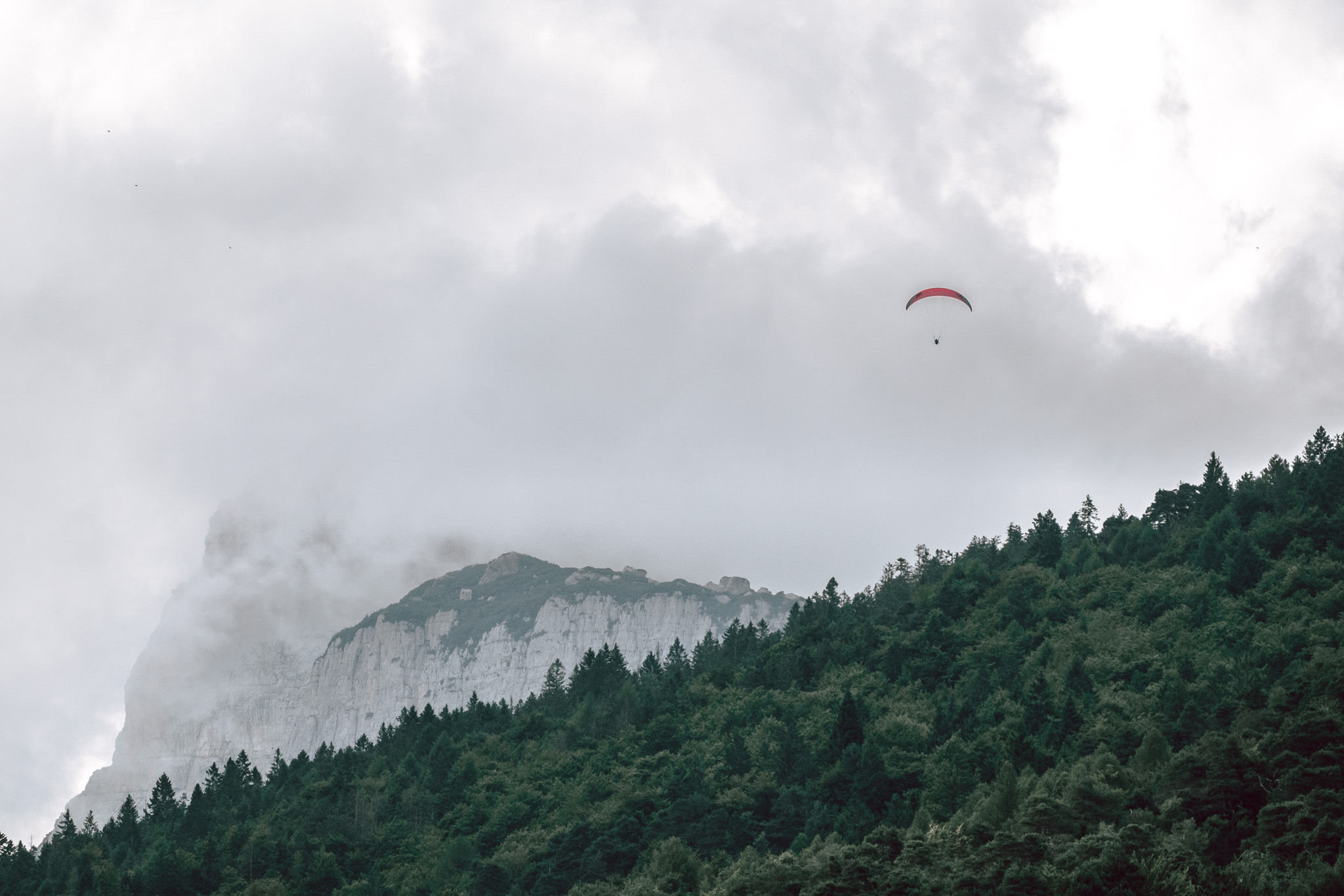 Flying over the peaks of the Brenta