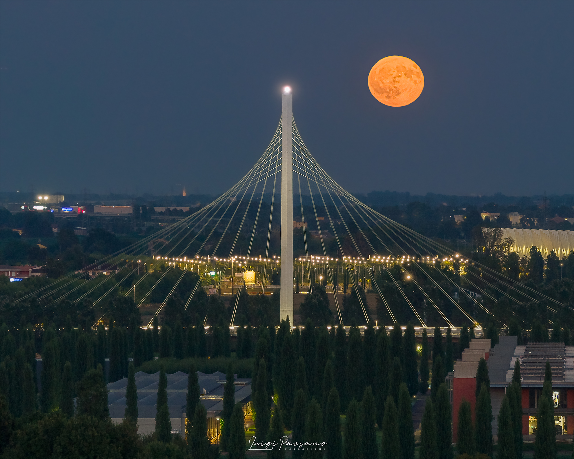 Full Moon and Calatrava Bridge