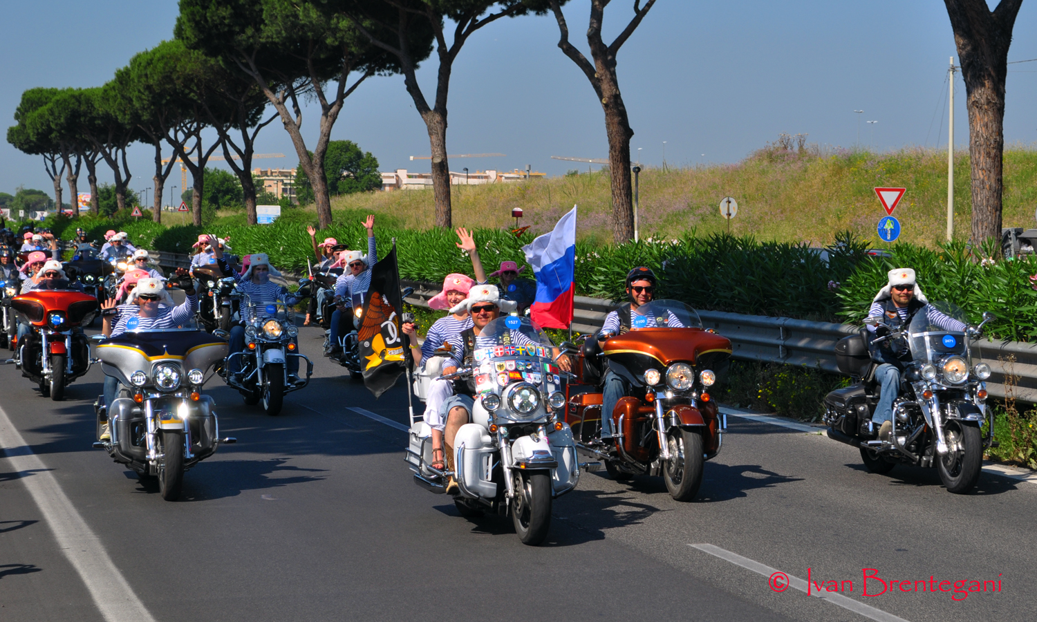 Arrivano i russi......raduno Harley Davidson roma