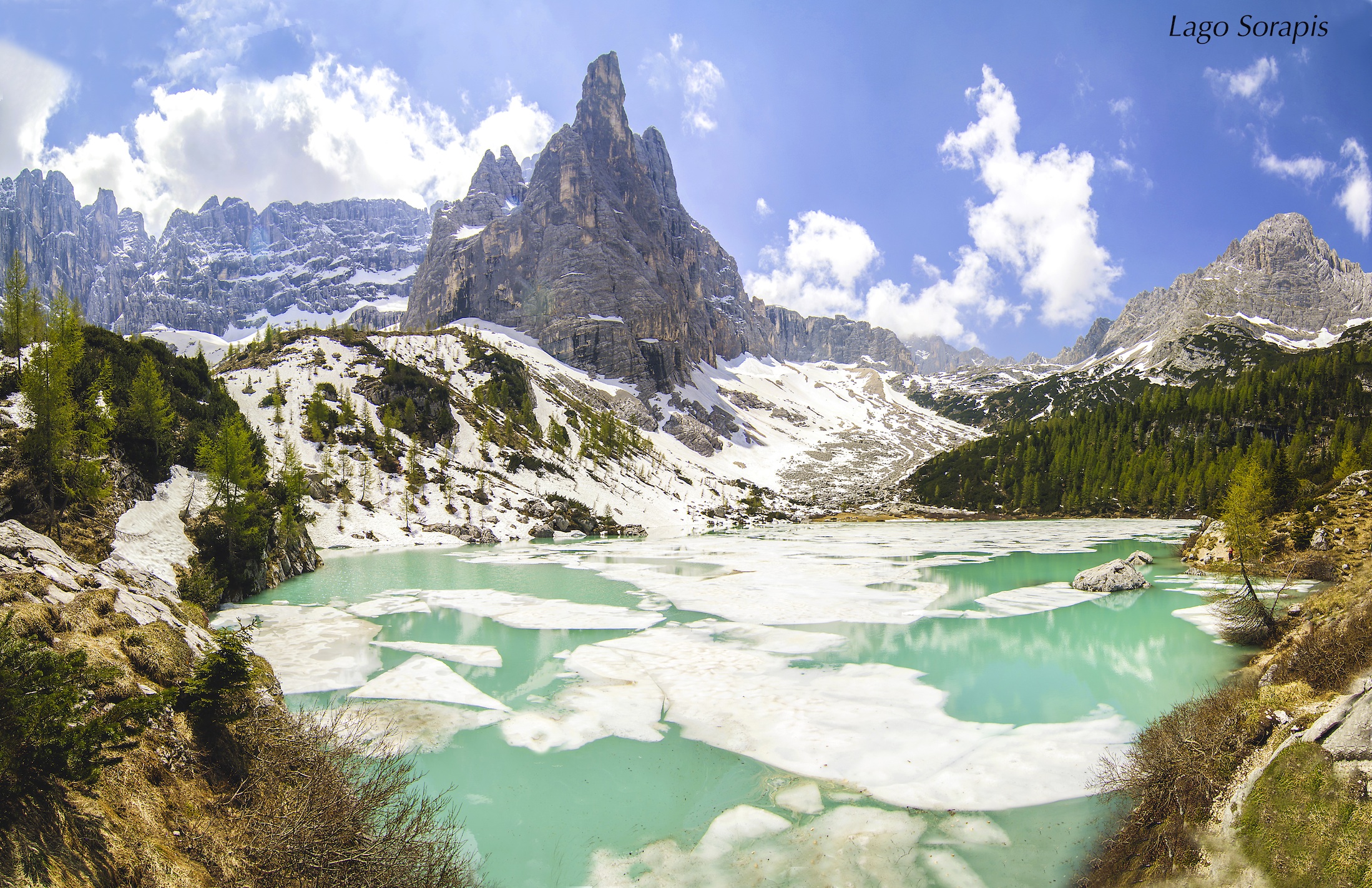 Panoramica del lago Sorapis