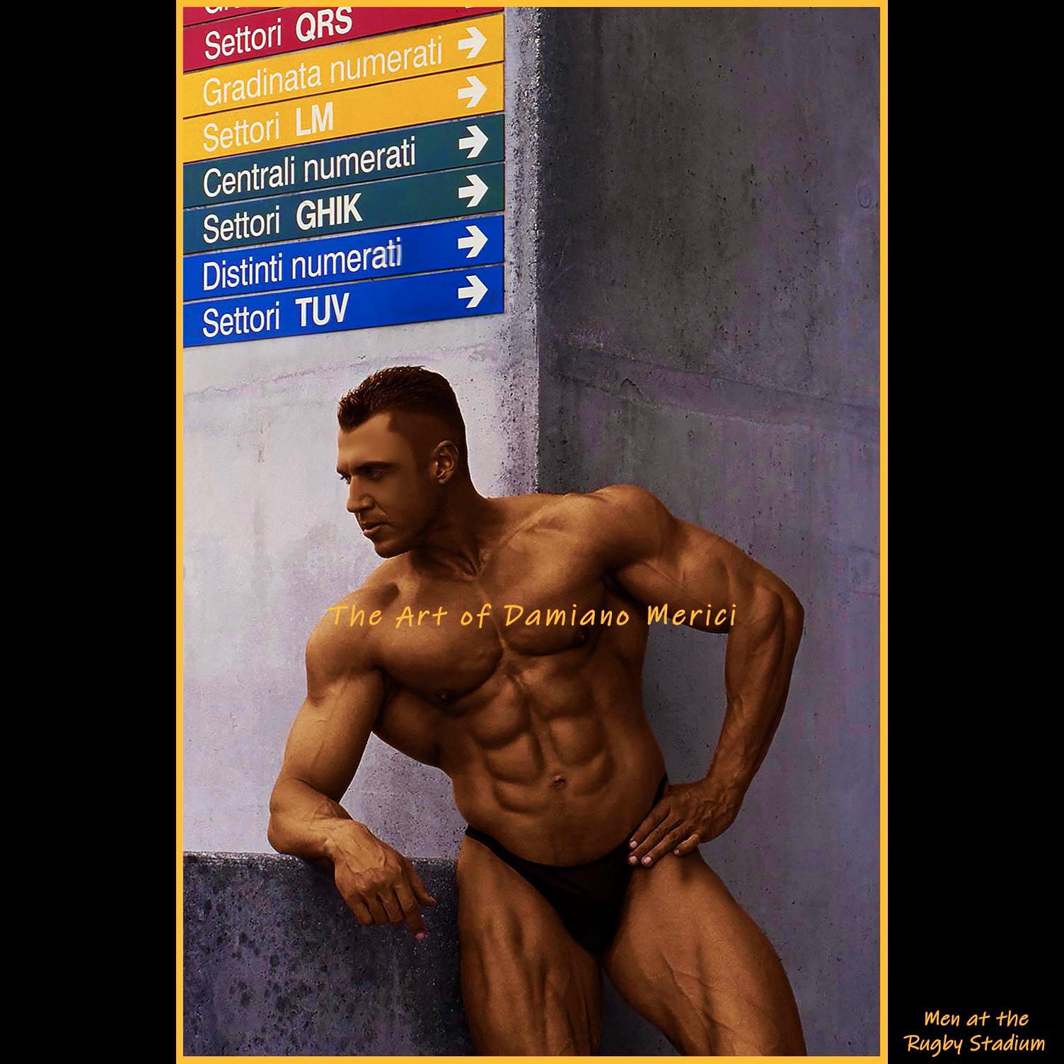 Men at the Rugby Stadium (2000)