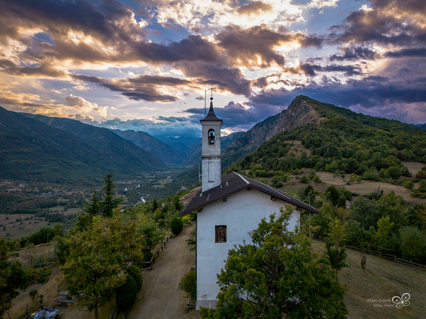 Madonna del Pino, Demonte CN towards sunset