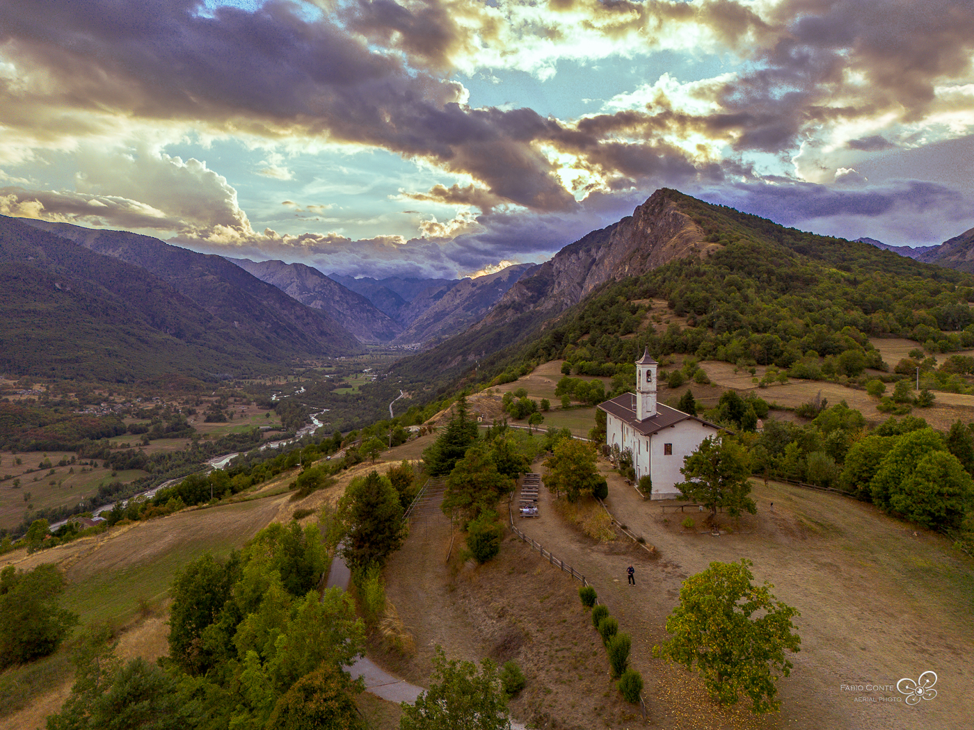 Madonna del Pino, Demonte CN towards sunset