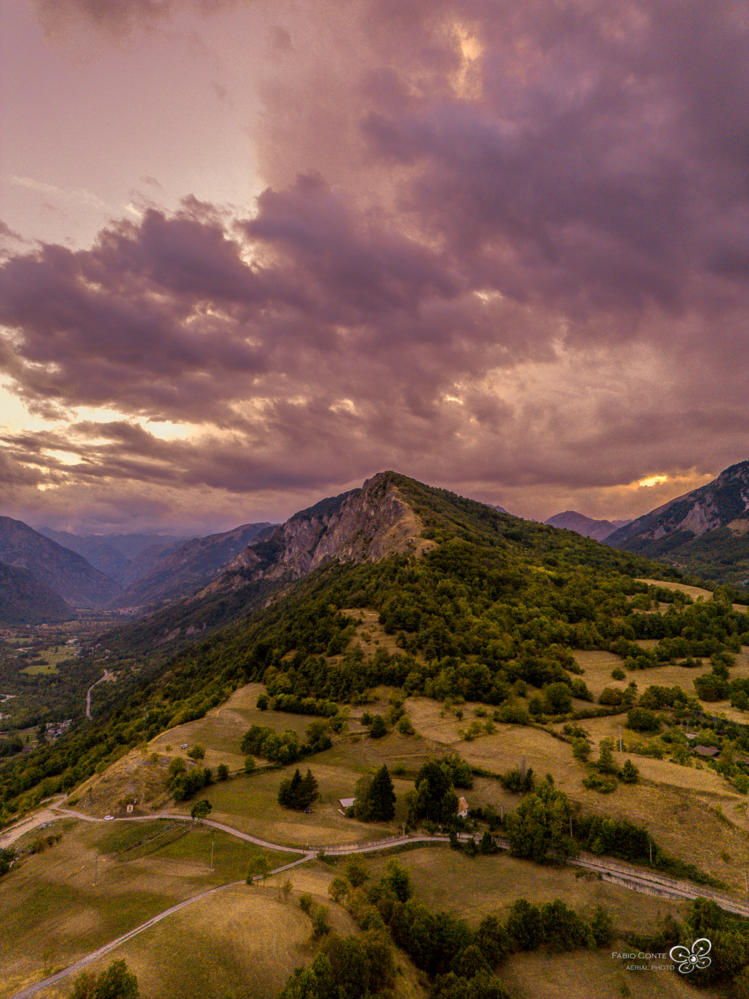 Madonna del Pino, Demonte CN towards sunset