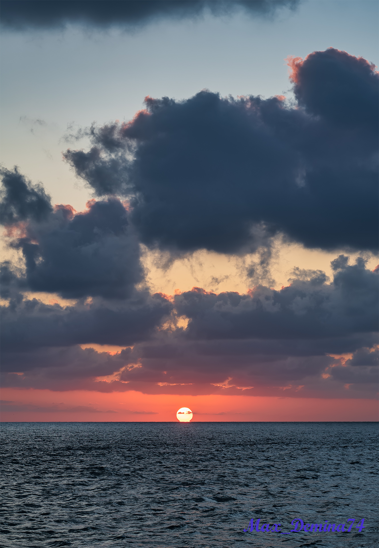 Sunset over the sea