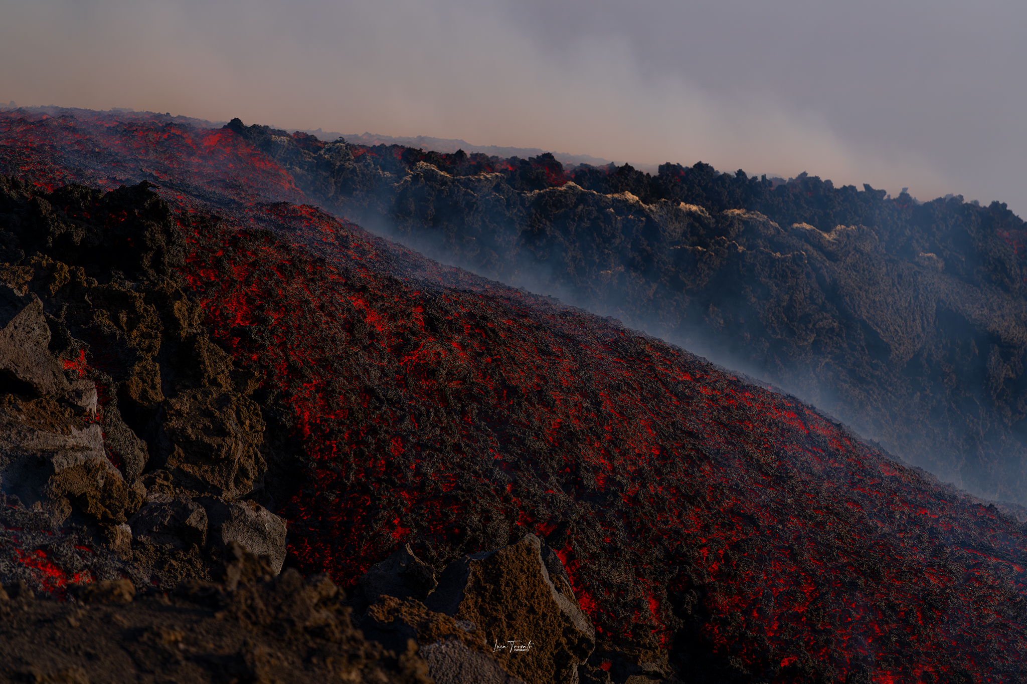 Etna. 20 agosto 2025. Bocca effusiva 2.990 metri
