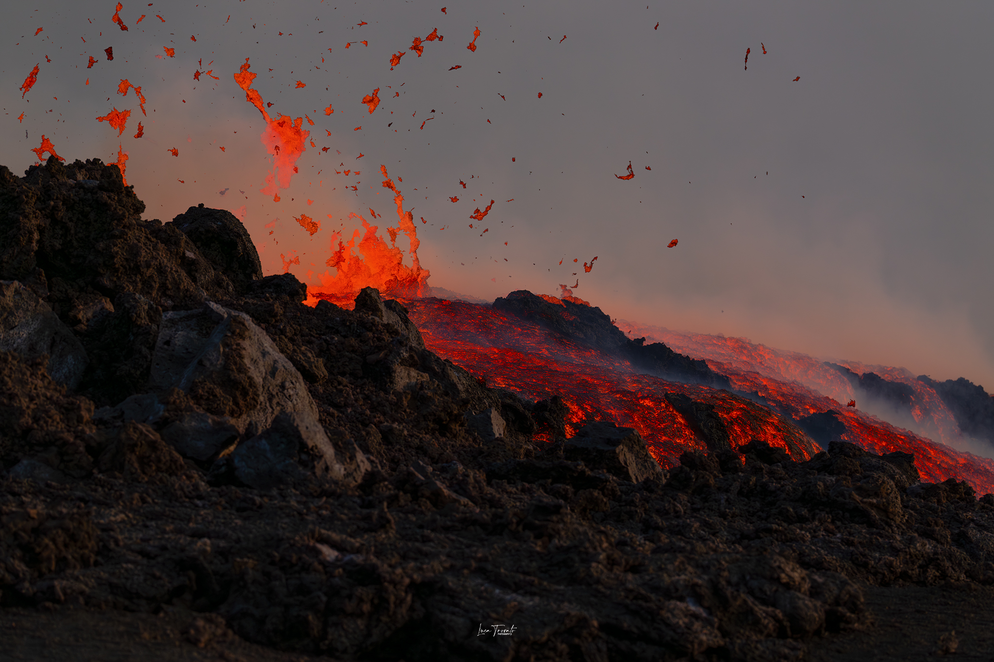 Etna. 20 agosto 2025. Bocca effusiva 2.990 metri