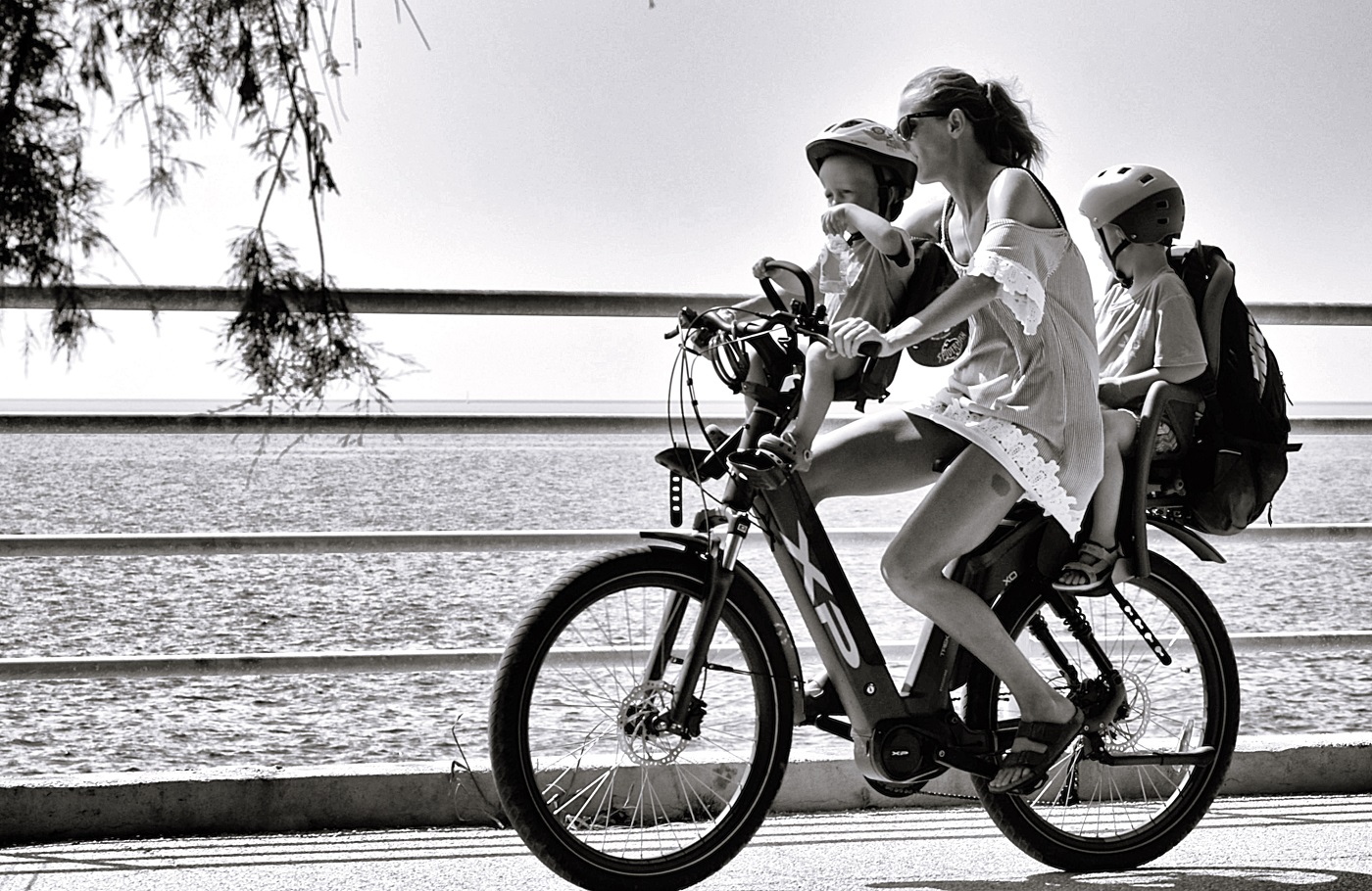 At the beach with mom
