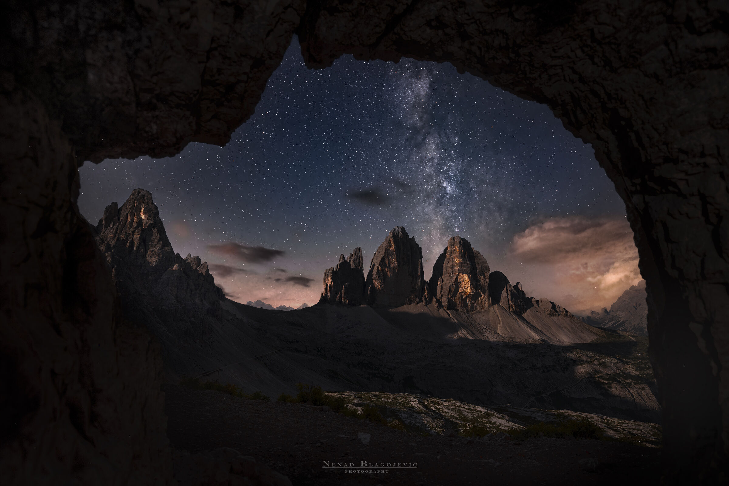 The night at the Three Peaks