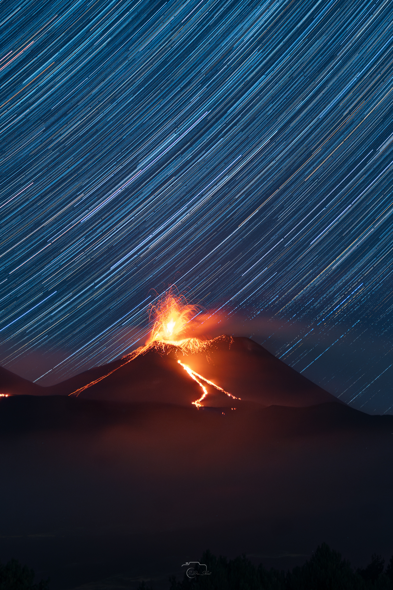 Star Trail Etna
