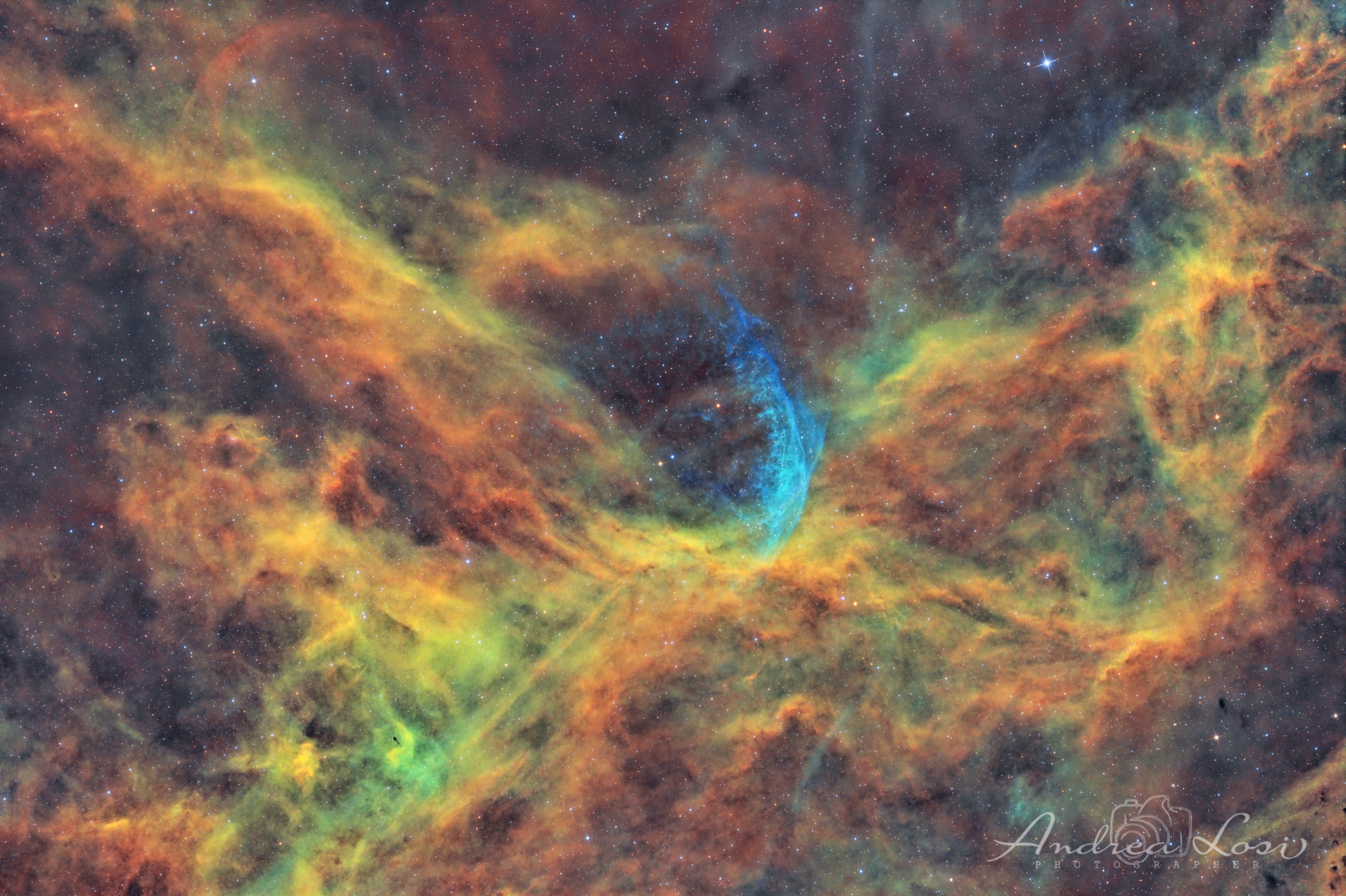 WR 134  Una regione della stella di Wolf-Rayet a Cygnus