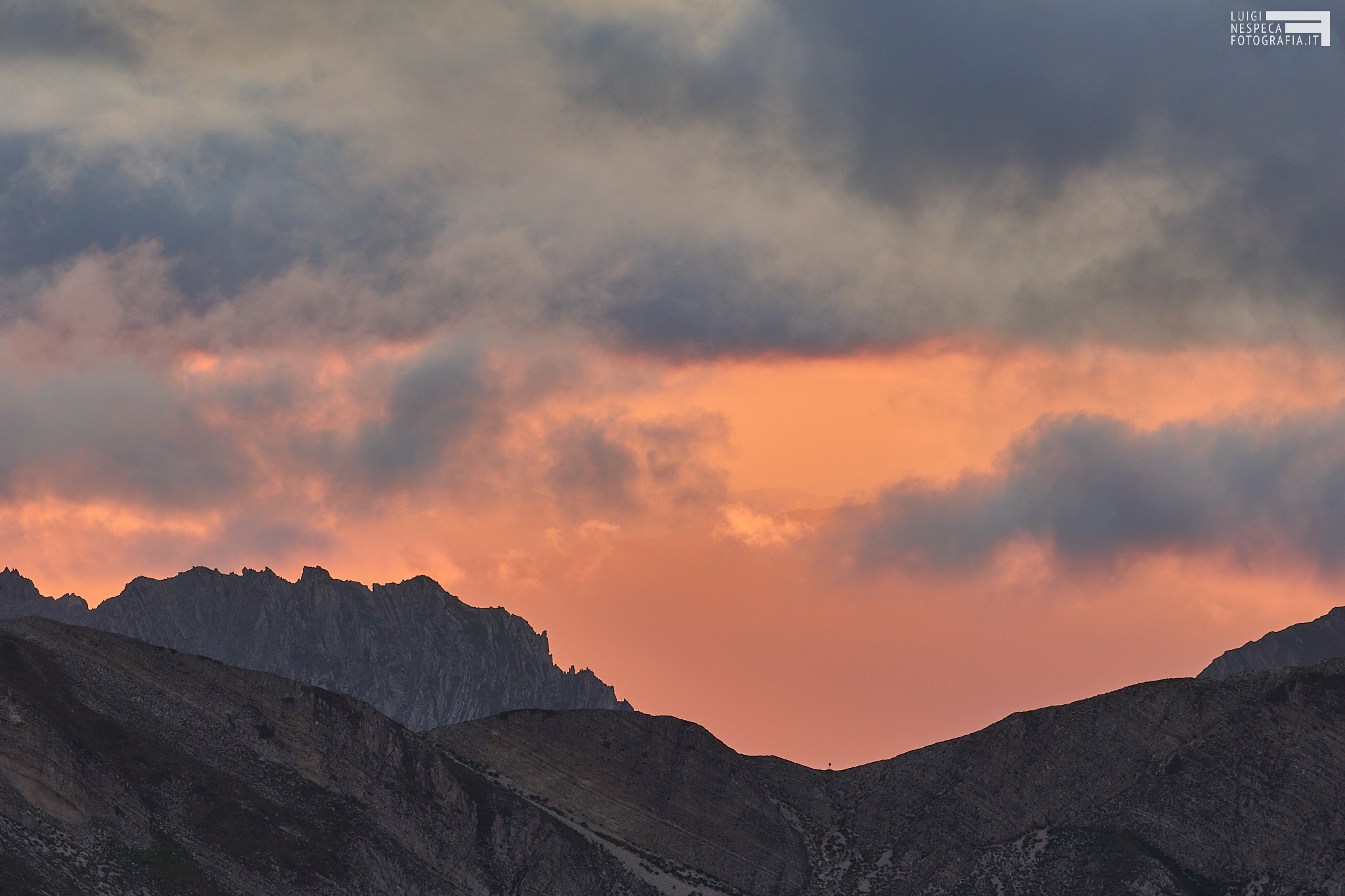 Gran Sasso: sunset over Val Malone