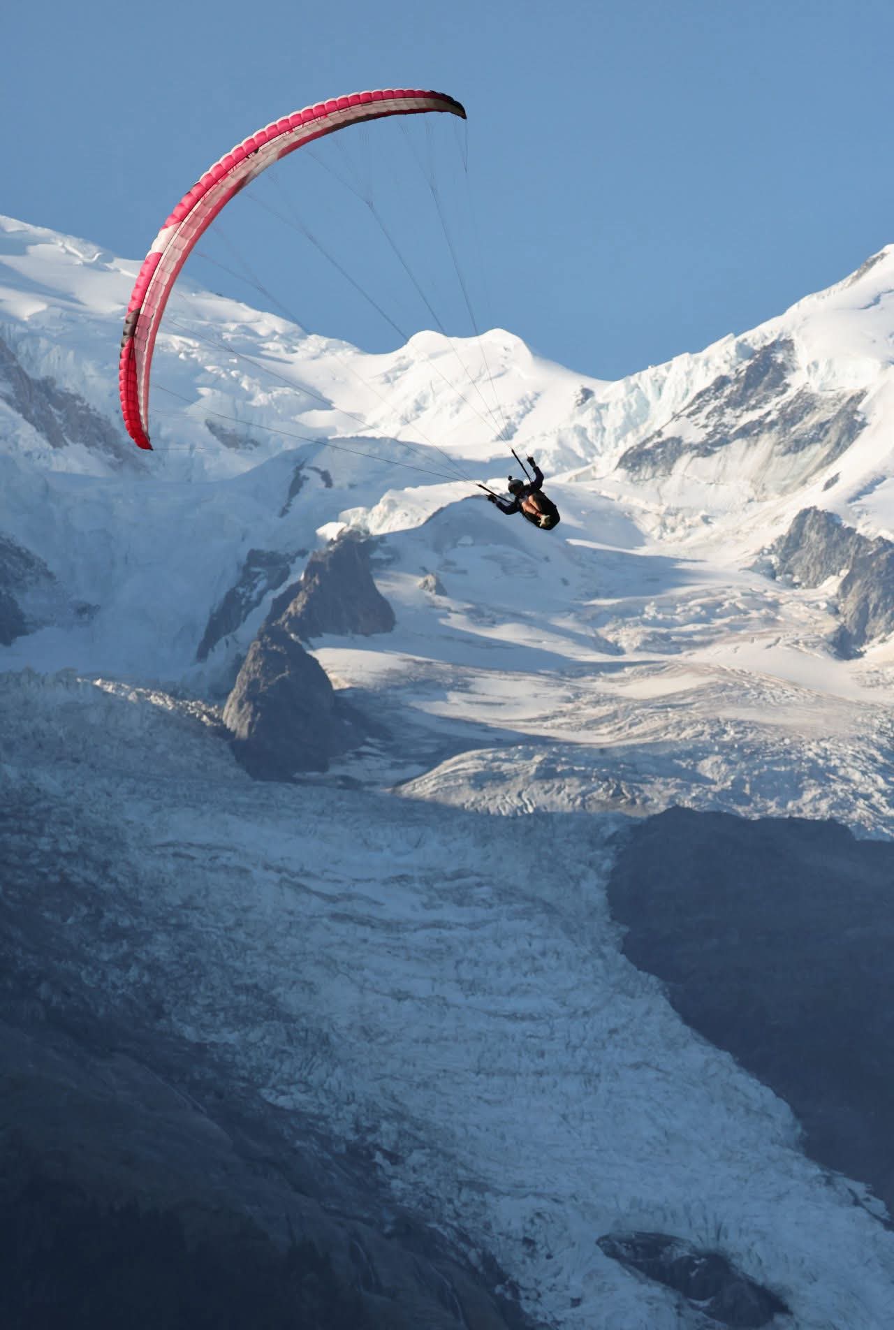 Paragliding on Mont Blanc