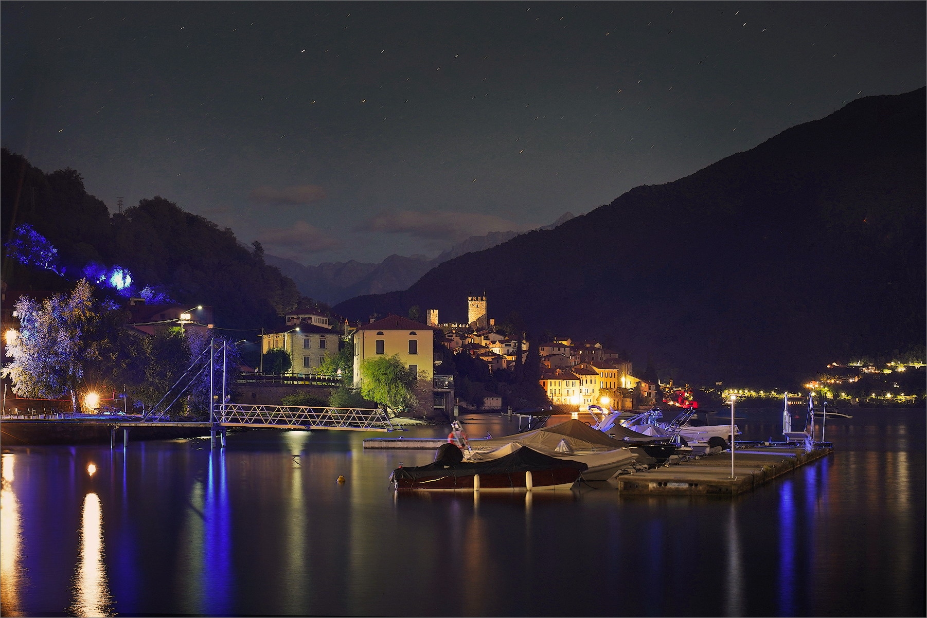 vista dal lungolago di Santa Maria, San Siro (co)