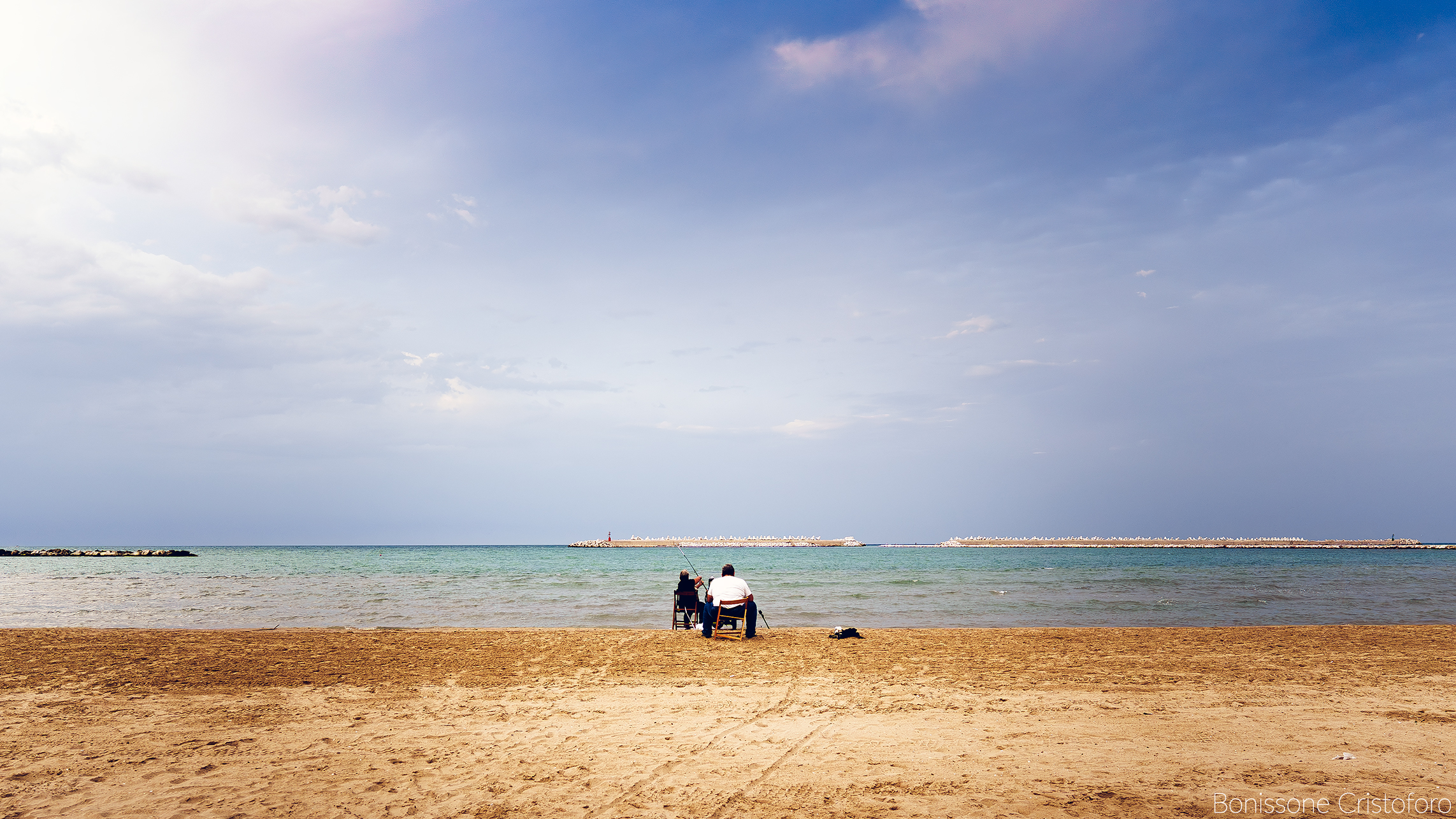 Pescatori sulla spiaggia