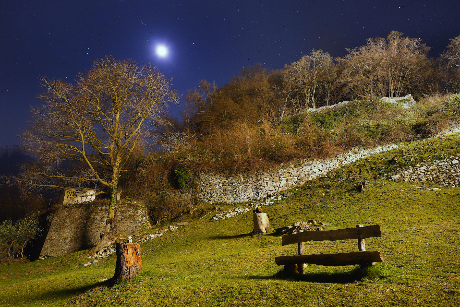 Prato in front of the Church of Sant'Eufemia in Dongo (CO)