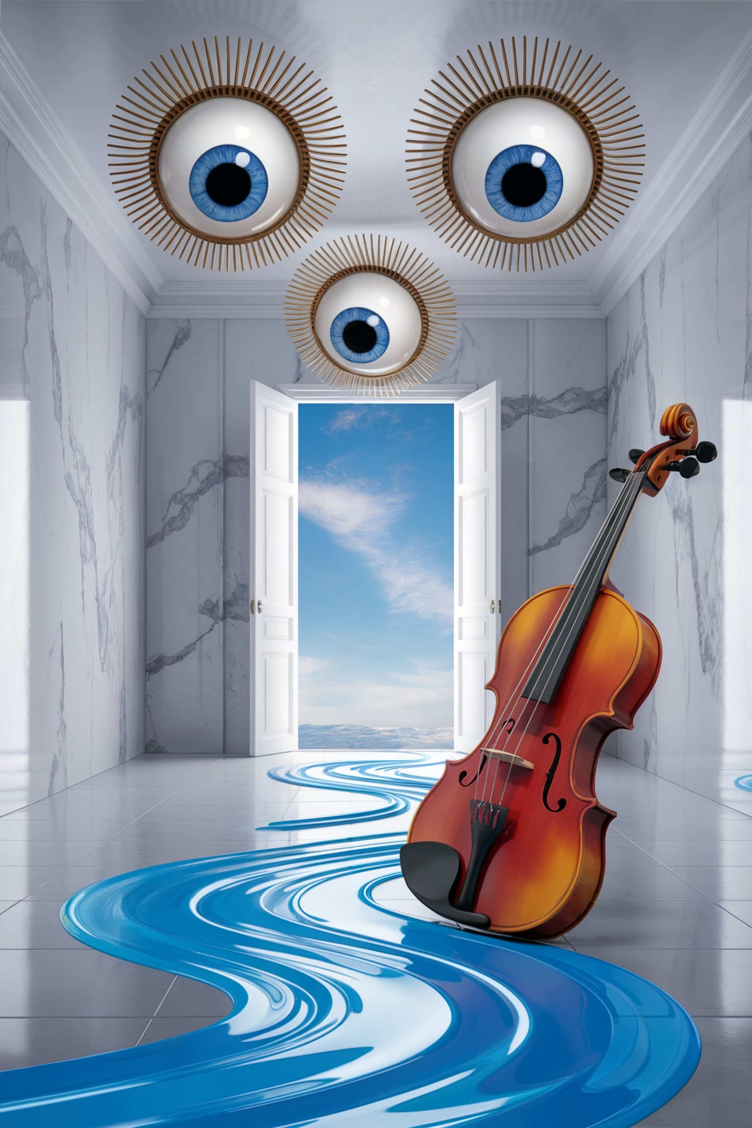 Eyes with cello